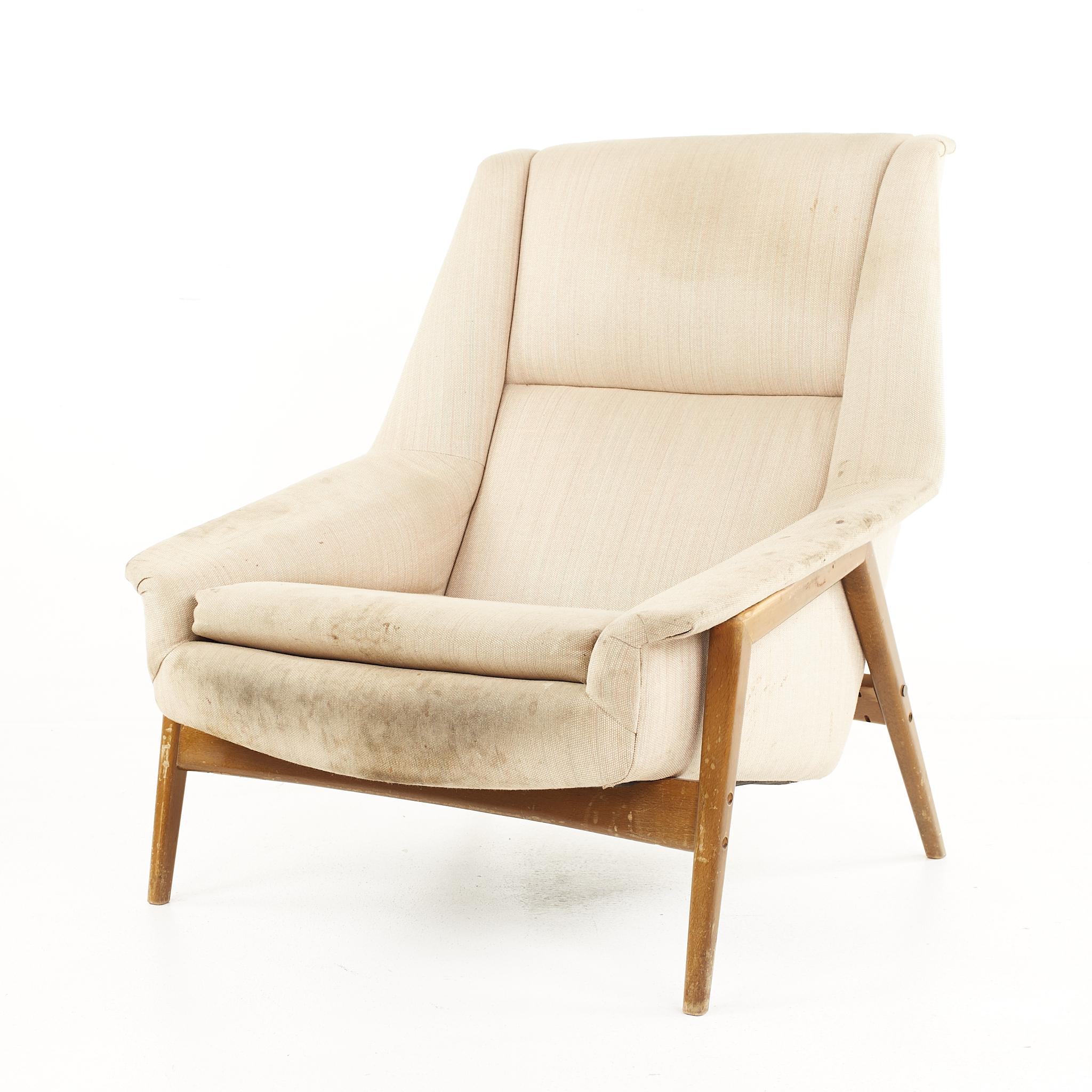 Mid-Century Modern Folke Ohlsson for DUX Mid Century Walnut Lounge Chair
