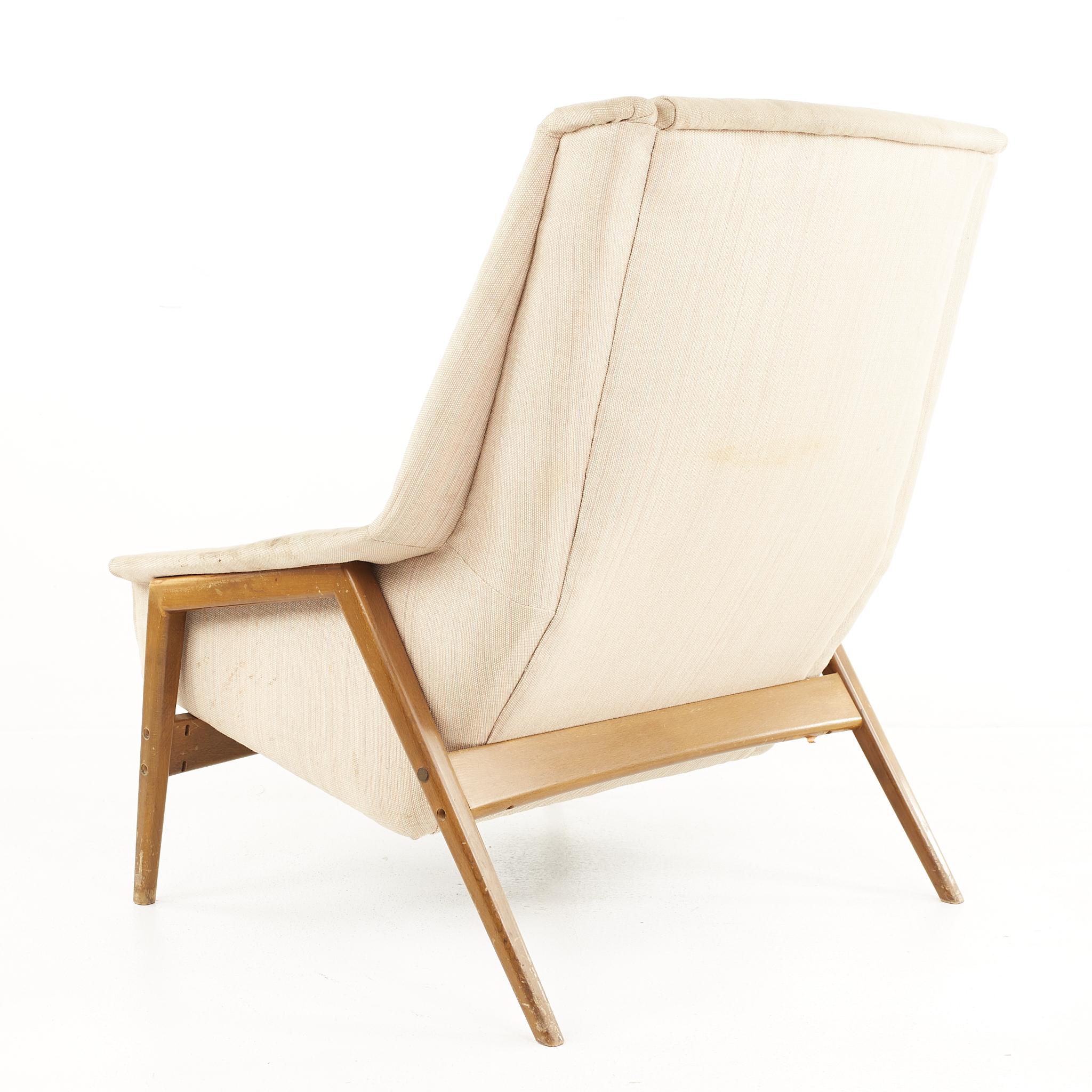 Late 20th Century Folke Ohlsson for DUX Mid Century Walnut Lounge Chair