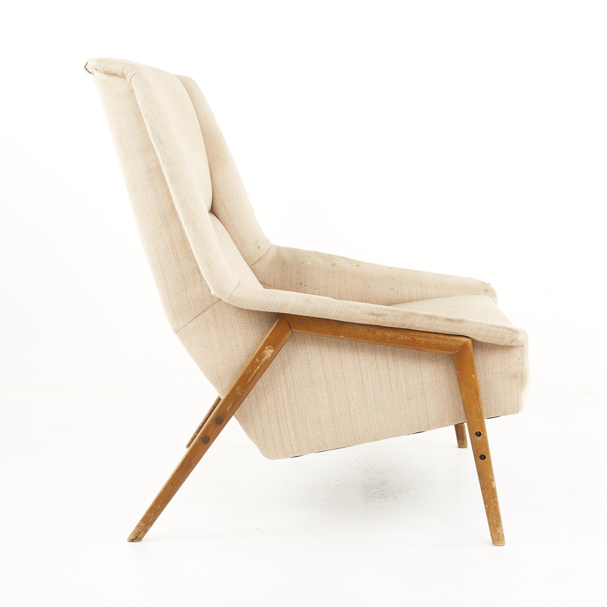 Upholstery Folke Ohlsson for DUX Mid Century Walnut Lounge Chair