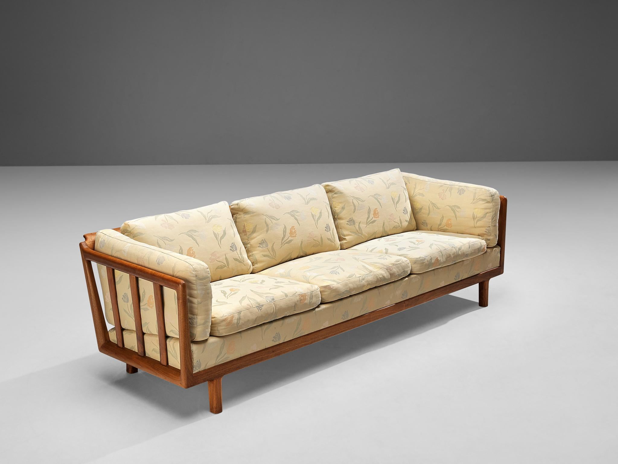 Fabric Folke Ohlsson for Dux of Sweden Seat Sofa in Teak