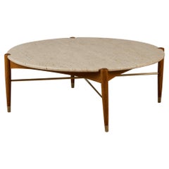 Folke Ohlsson for DUX of Sweden Travertine Coffee Table