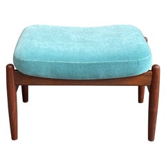 Folke Ohlsson pour Dux Ottoman, Mohair et Noyer