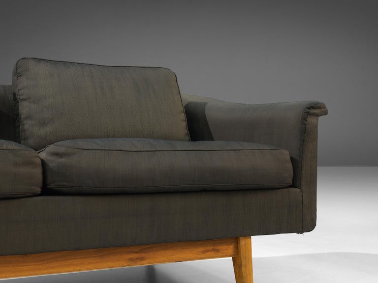 Fabric Folke Ohlsson for Dux ‘Passadena’ Sofa in Dark Brown Upholstery For Sale