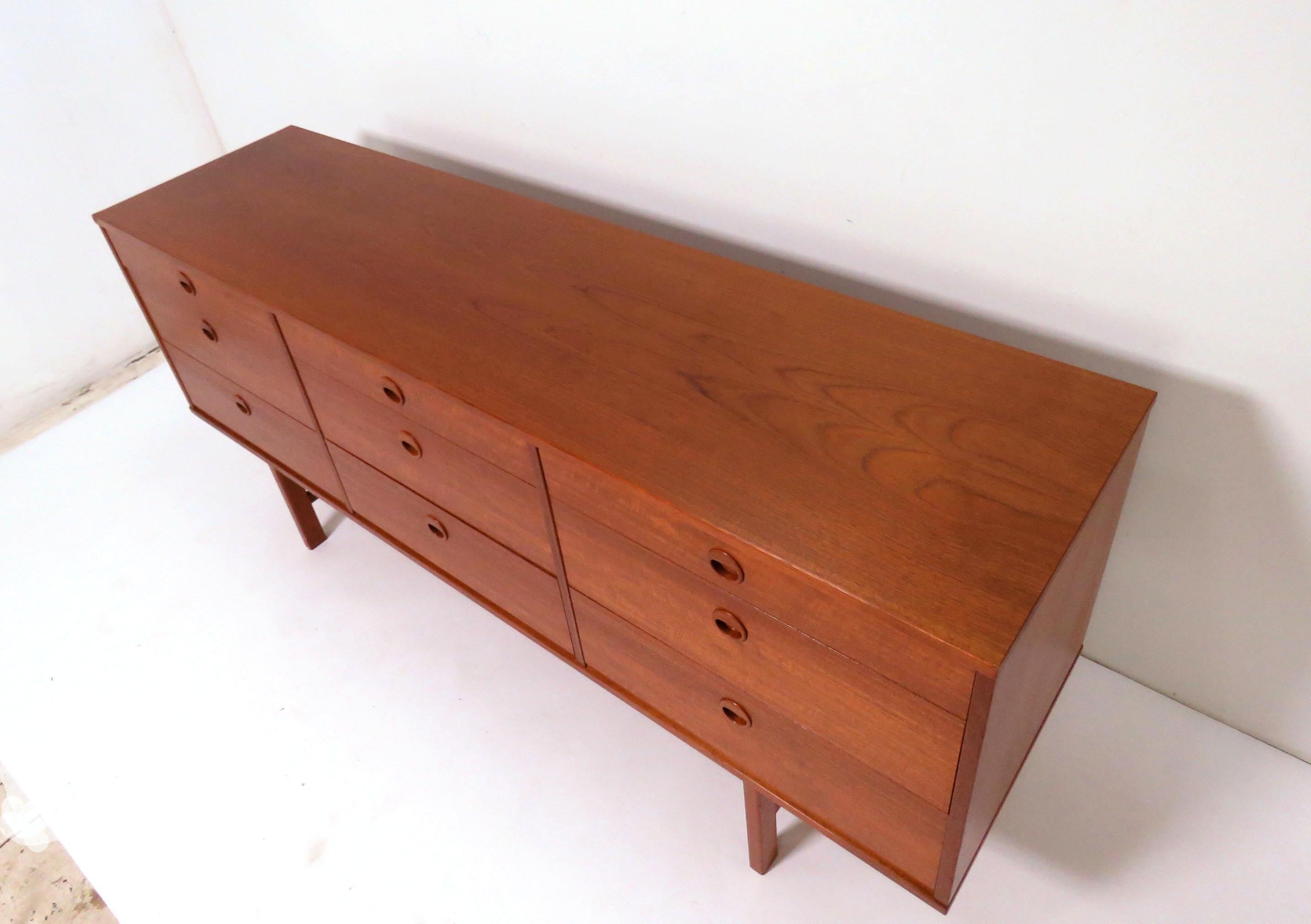 Swedish Folke Ohlsson for DUX Scandinavian Modern Teak Buffet Credenza or Dresser