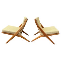 Vintage Folke Ohlsson for Dux Scissor Chairs
