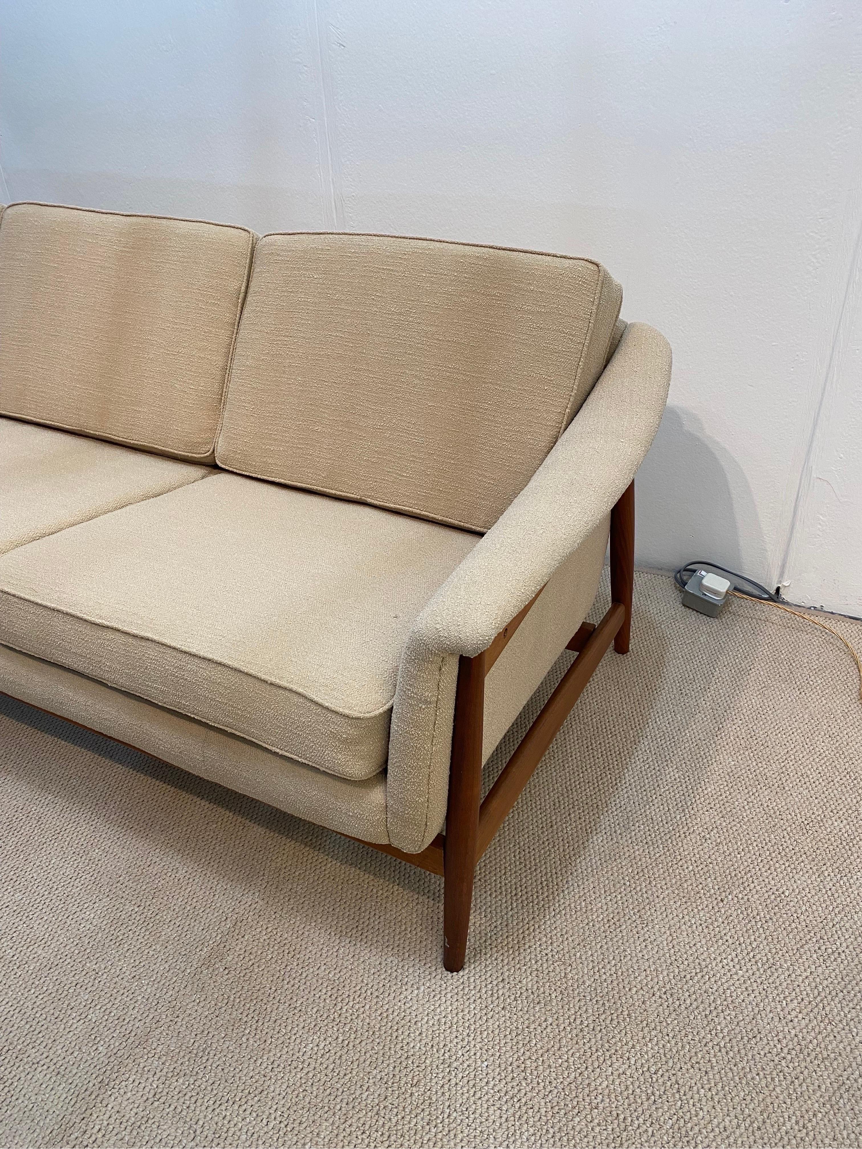 Folke Ohlsson for Dux Sweden Mid Century Modern Sofa 1960s Boucle  2
