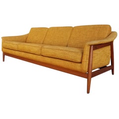 Vintage Folke Ohlsson for DUX Teak Danish Modern Sofa