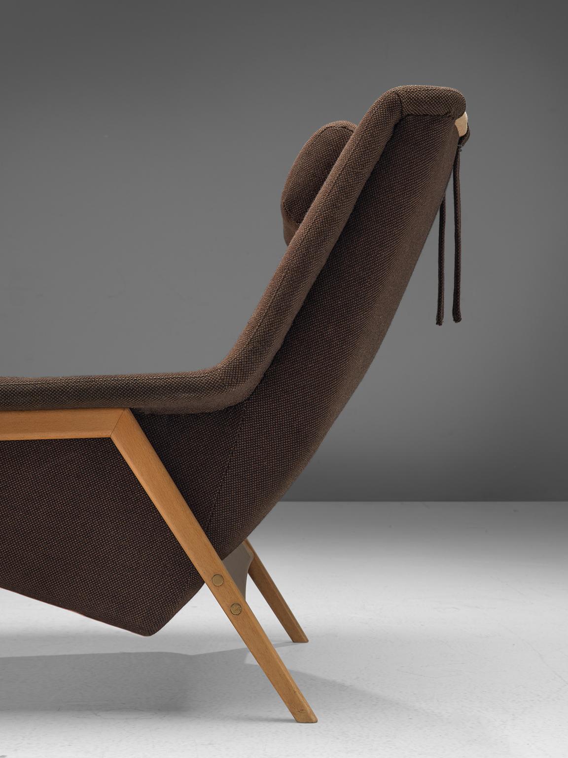 Danish Folke Ohlsson for Fritz Hansen Lounge Chair in Fabric