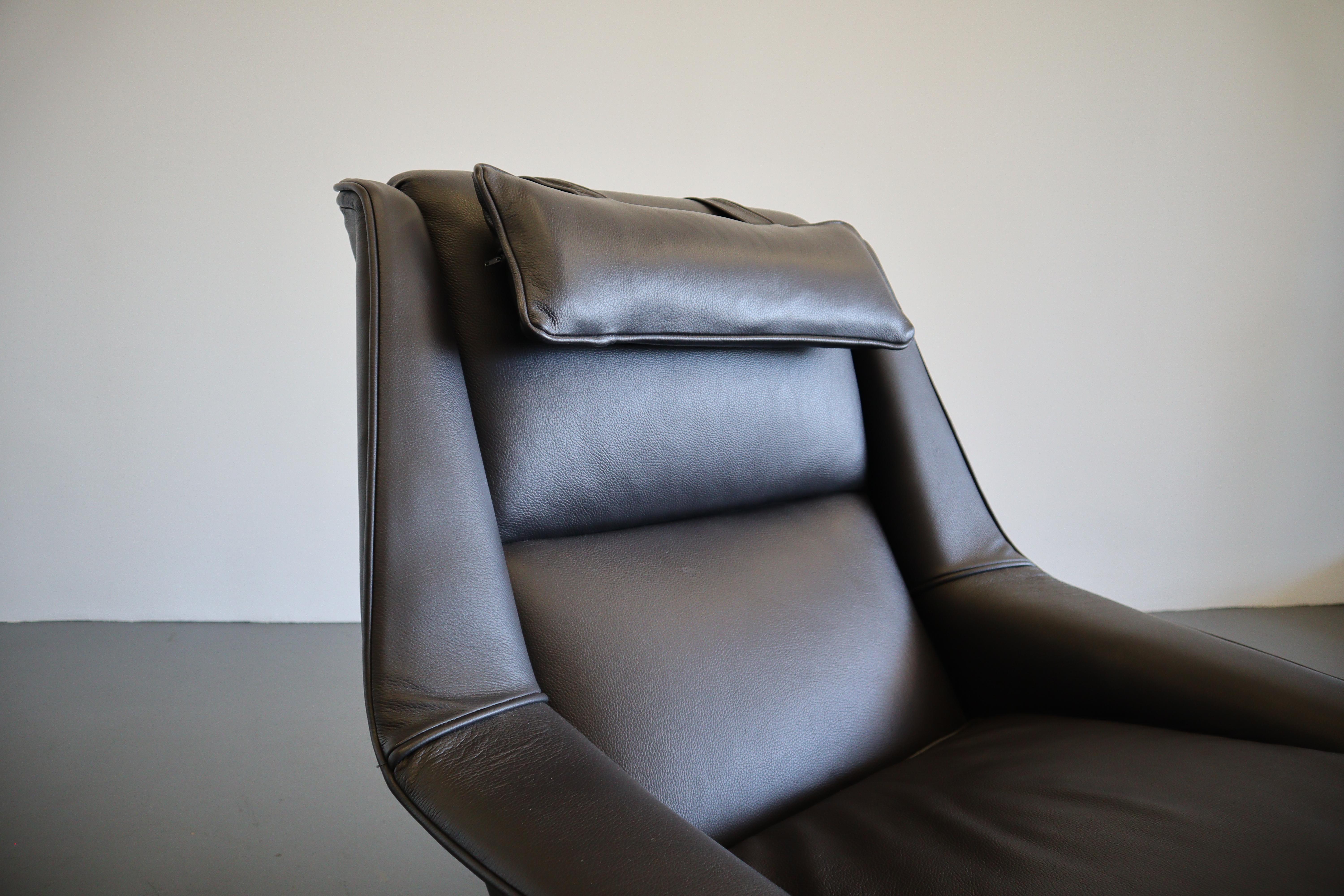 Leather Folke Ohlsson for Fritz Hansen Model 4410 Lounge Chair