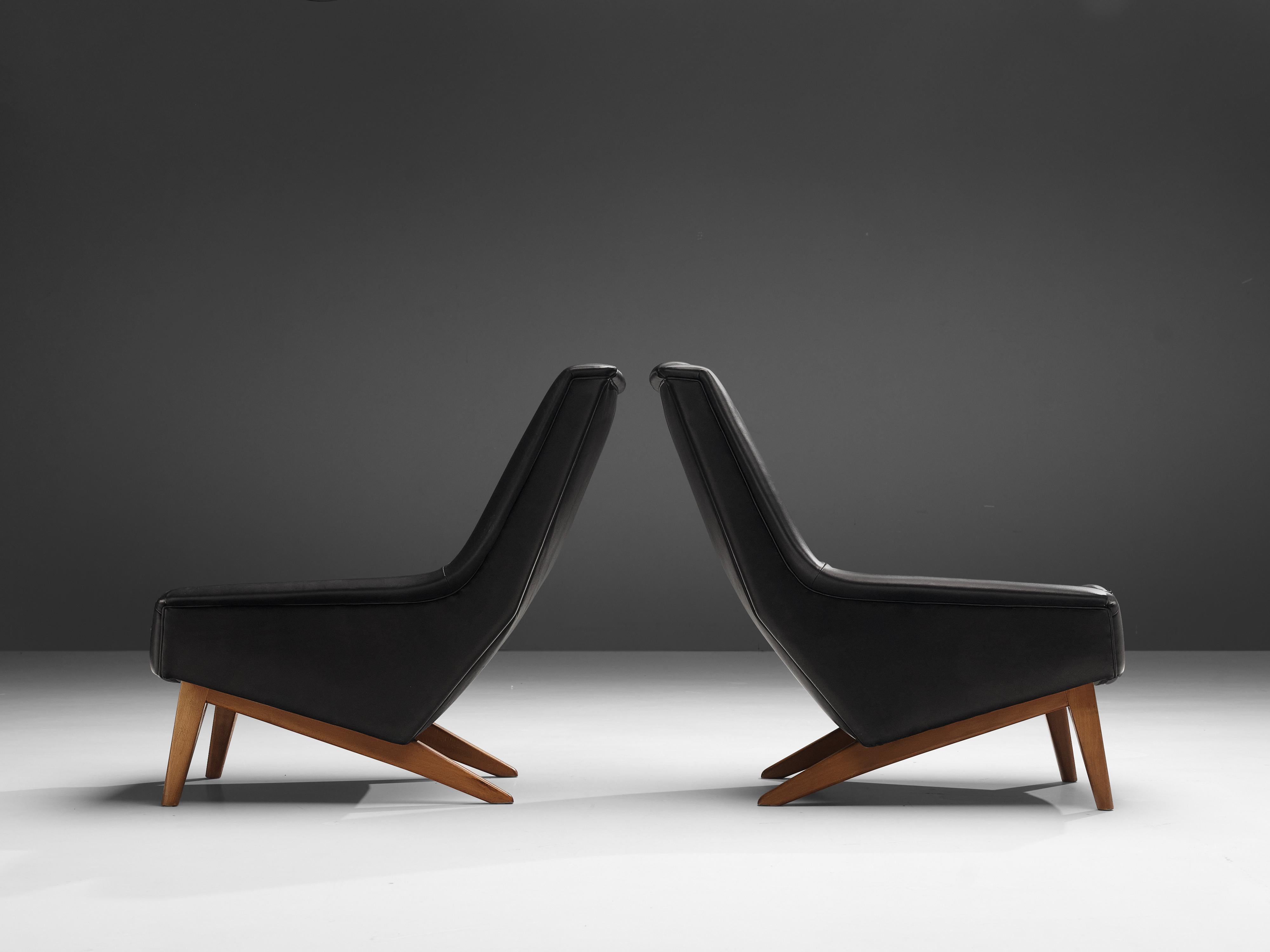 Folke Ohlsson for Fritz Hansen Reupholstered Lounge Chairs Model ‘4410’ 3