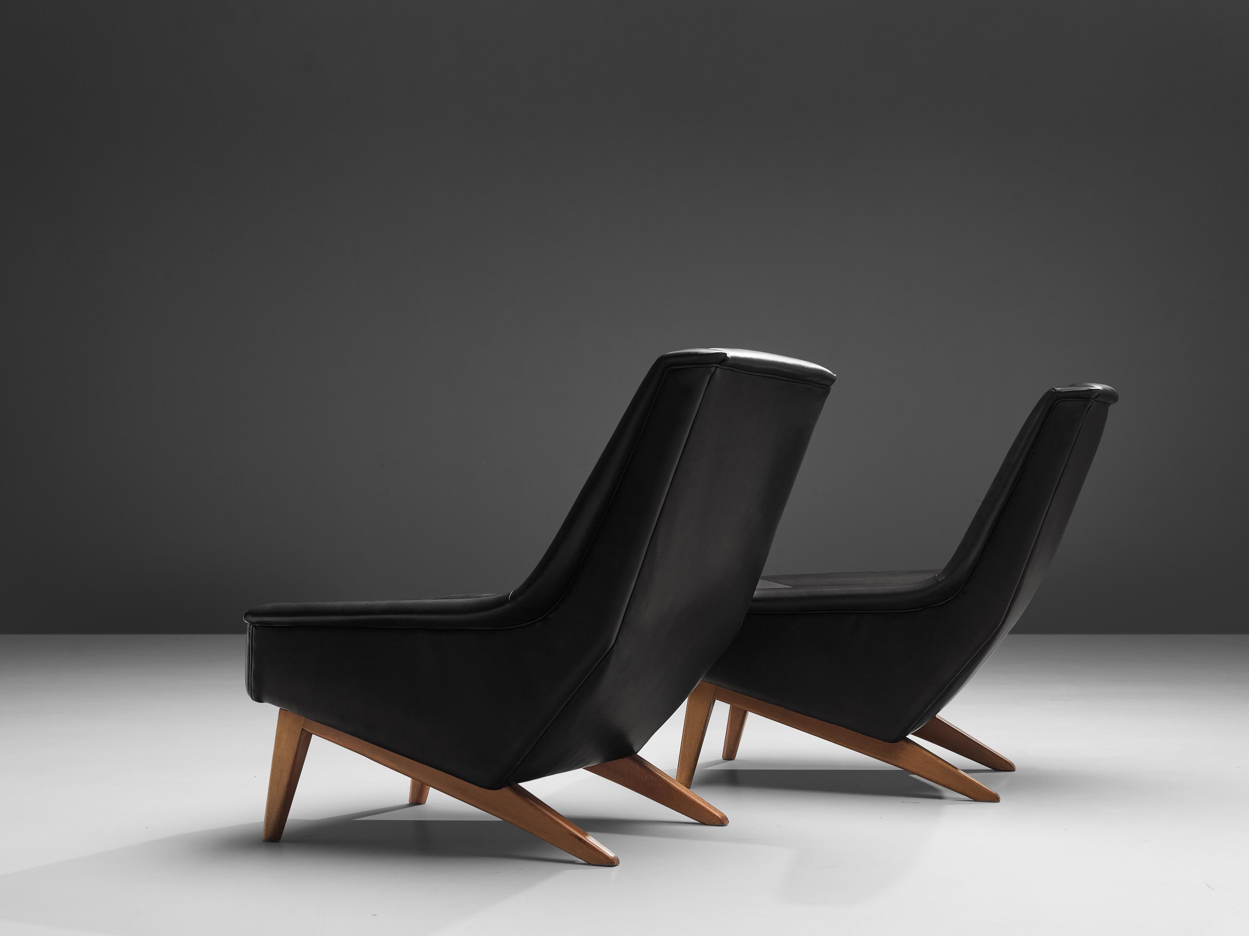 Folke Ohlsson for Fritz Hansen Reupholstered Lounge Chairs Model ‘4410’ 1