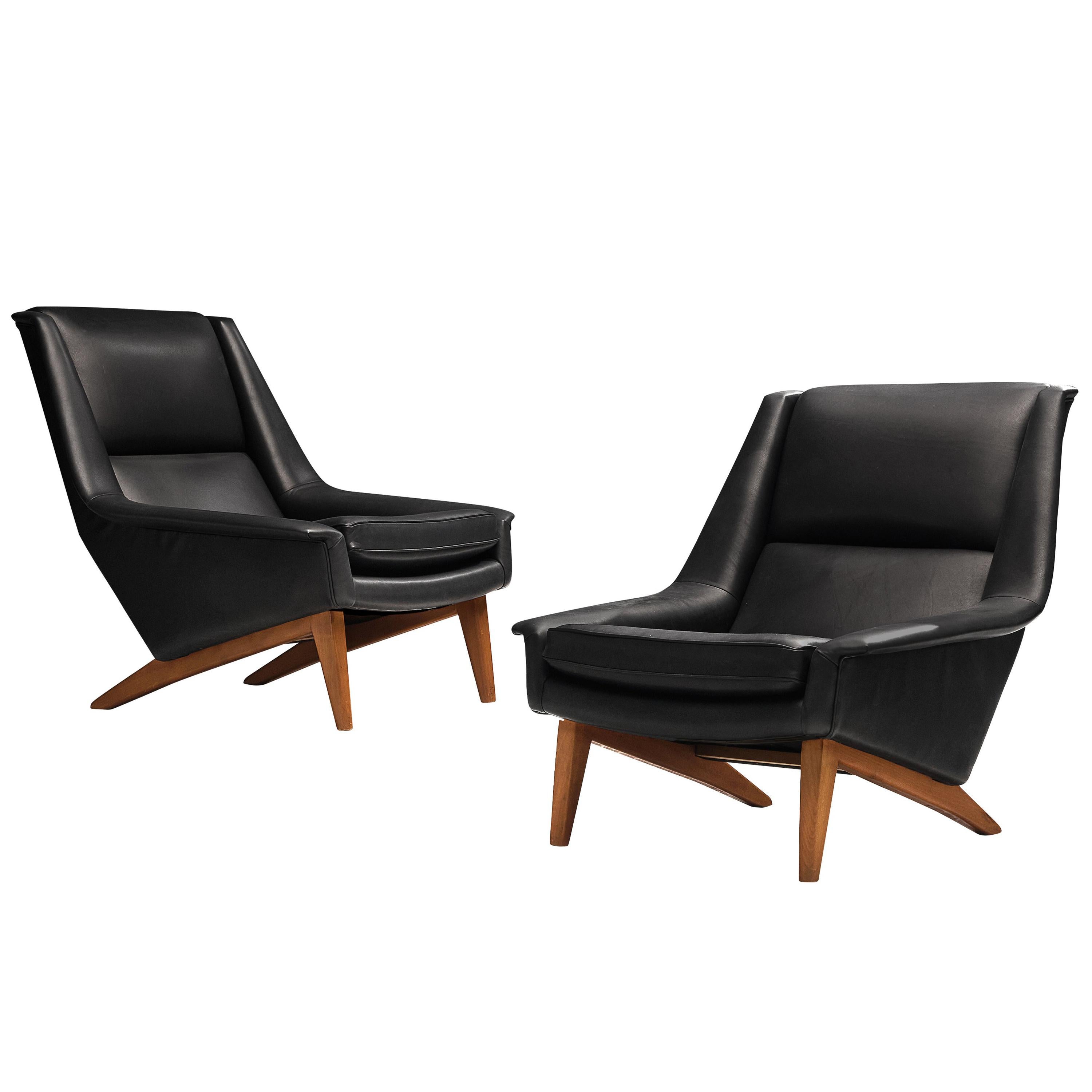 Folke Ohlsson for Fritz Hansen Reupholstered Lounge Chairs Model ‘4410’