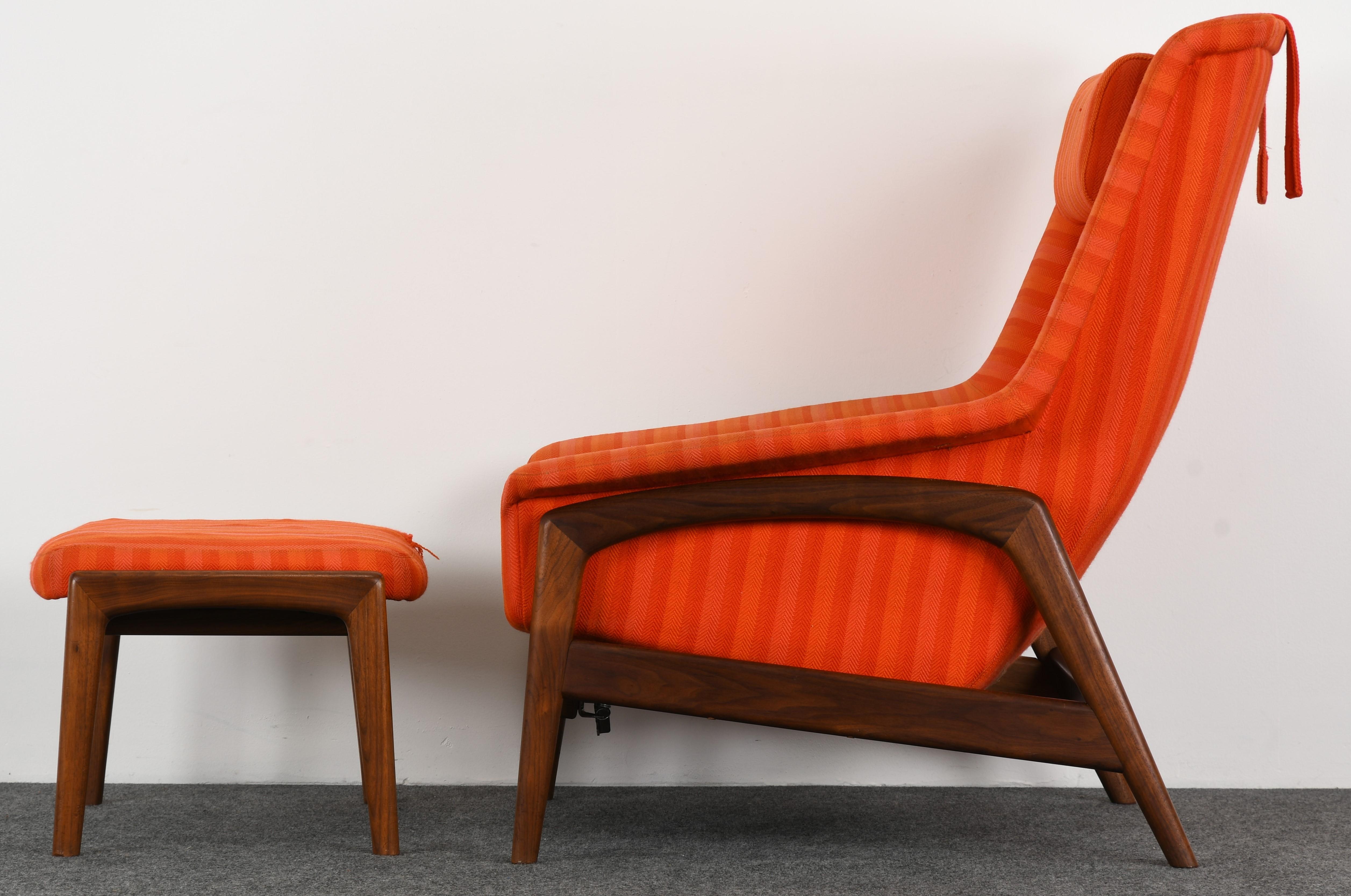 Folke Ohlsson Lounge Chair and Ottoman, 1960s 2