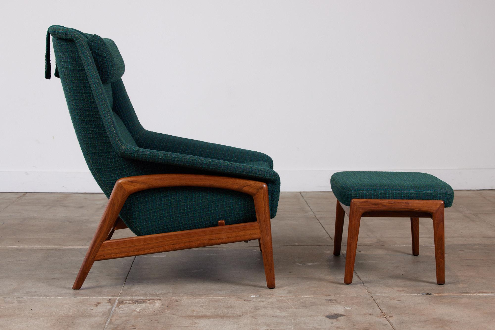 Upholstery Folke Ohlsson Lounge Chair and Ottoman for DUX