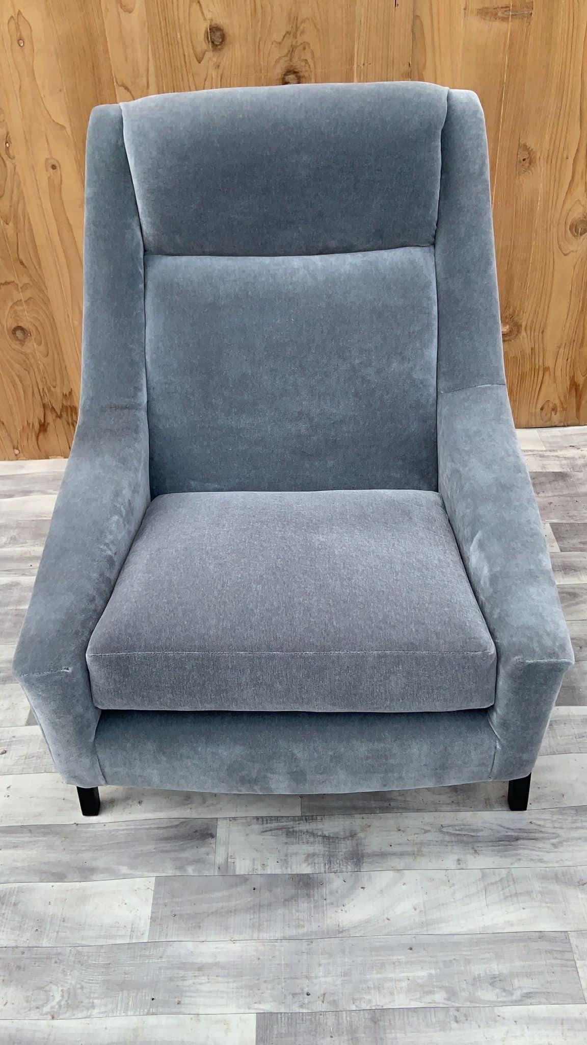 Swedish Folke Ohlsson Lounge Chair by DUX of Sweden Newly Upholstered in Italian Mohair For Sale