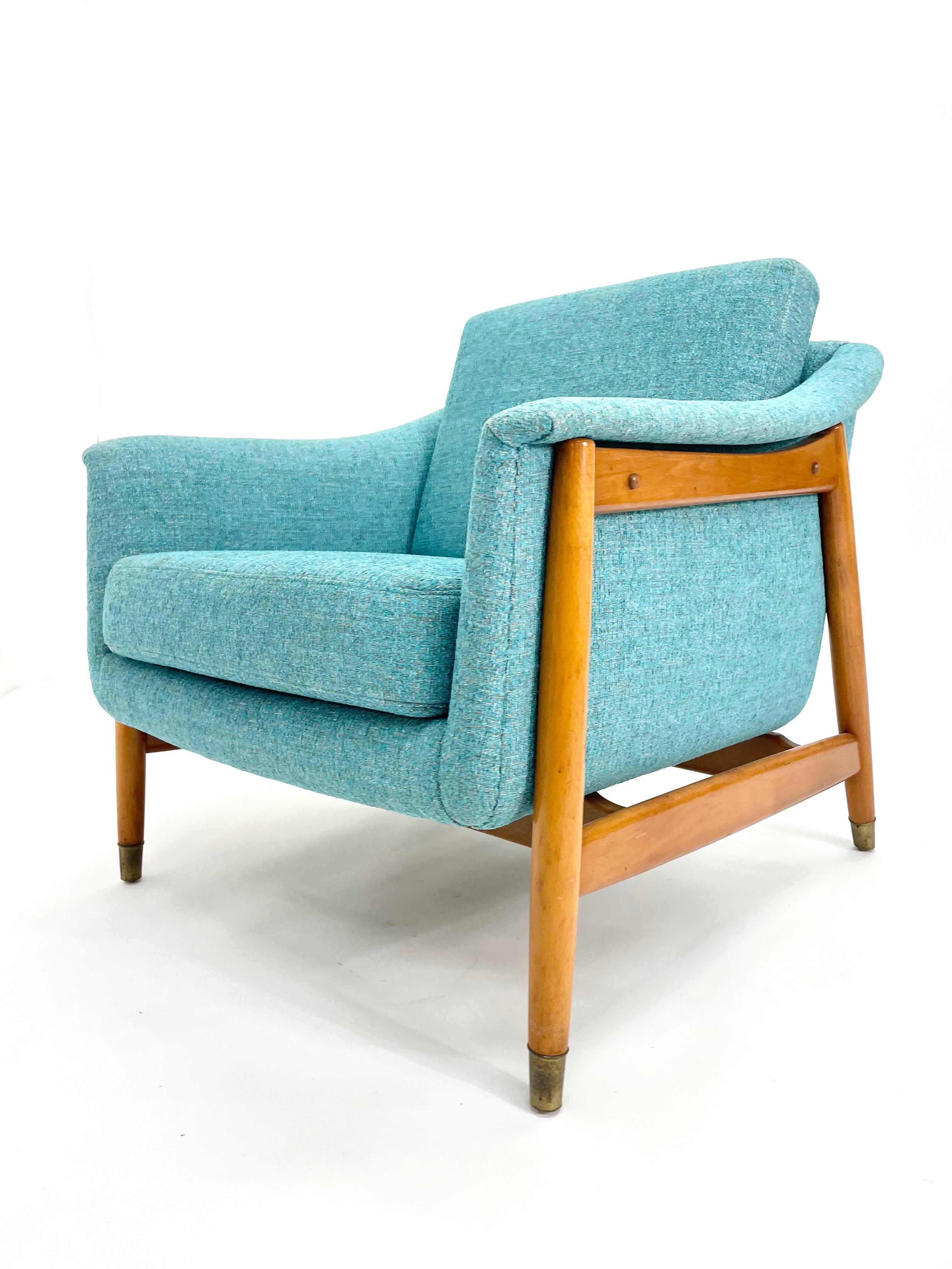 Mid-Century Modern Folke Ohlsson Lounge Chair for DUX, circa 1950s For Sale