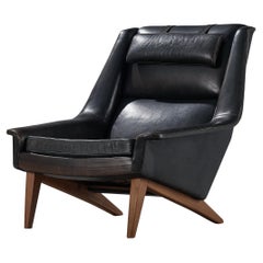 Sillón Folke Ohlsson de cuero negro