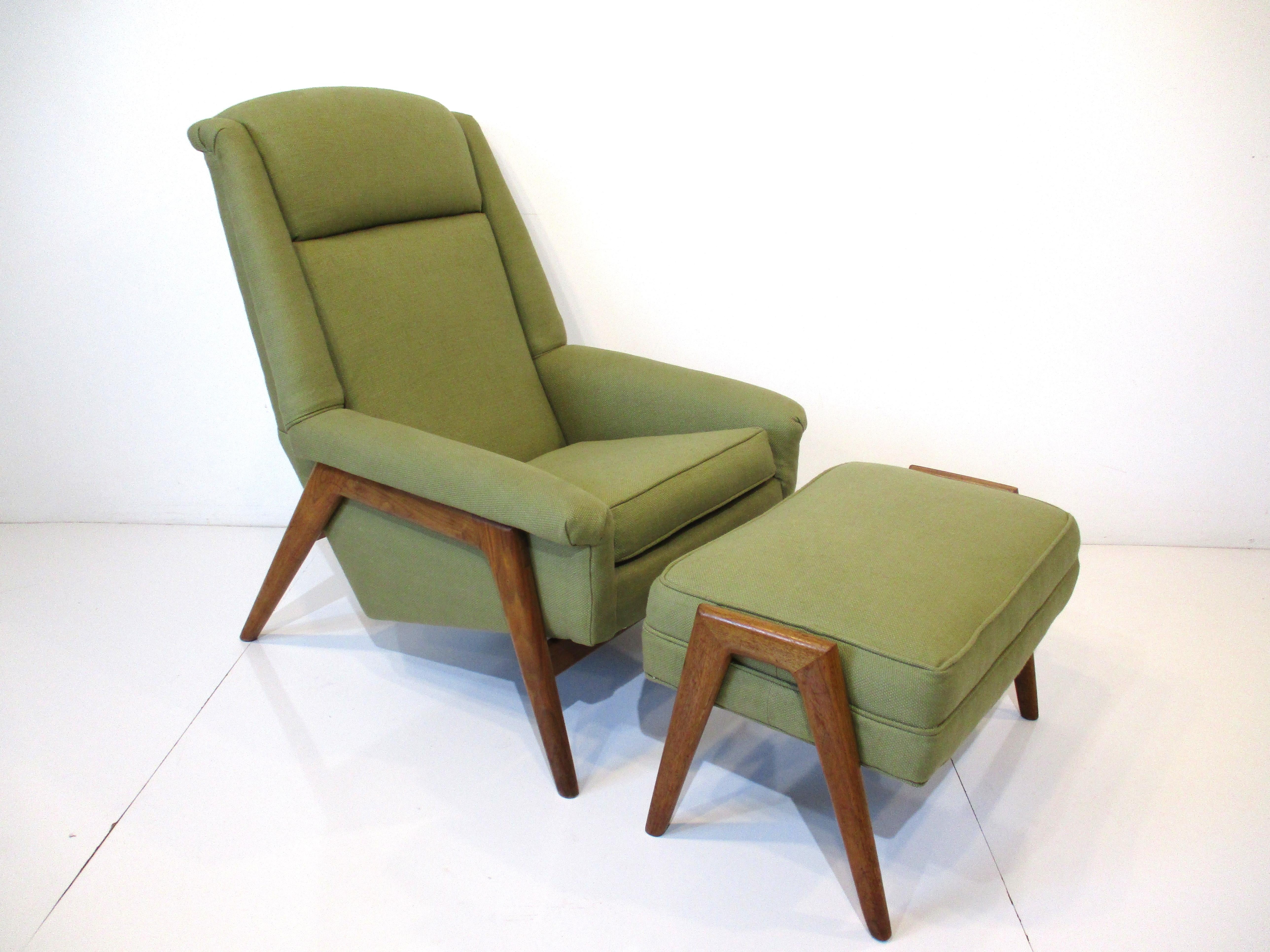 Folke Ohlsson Lounge Chair w/ Ottoman for Dux Sweden 3
