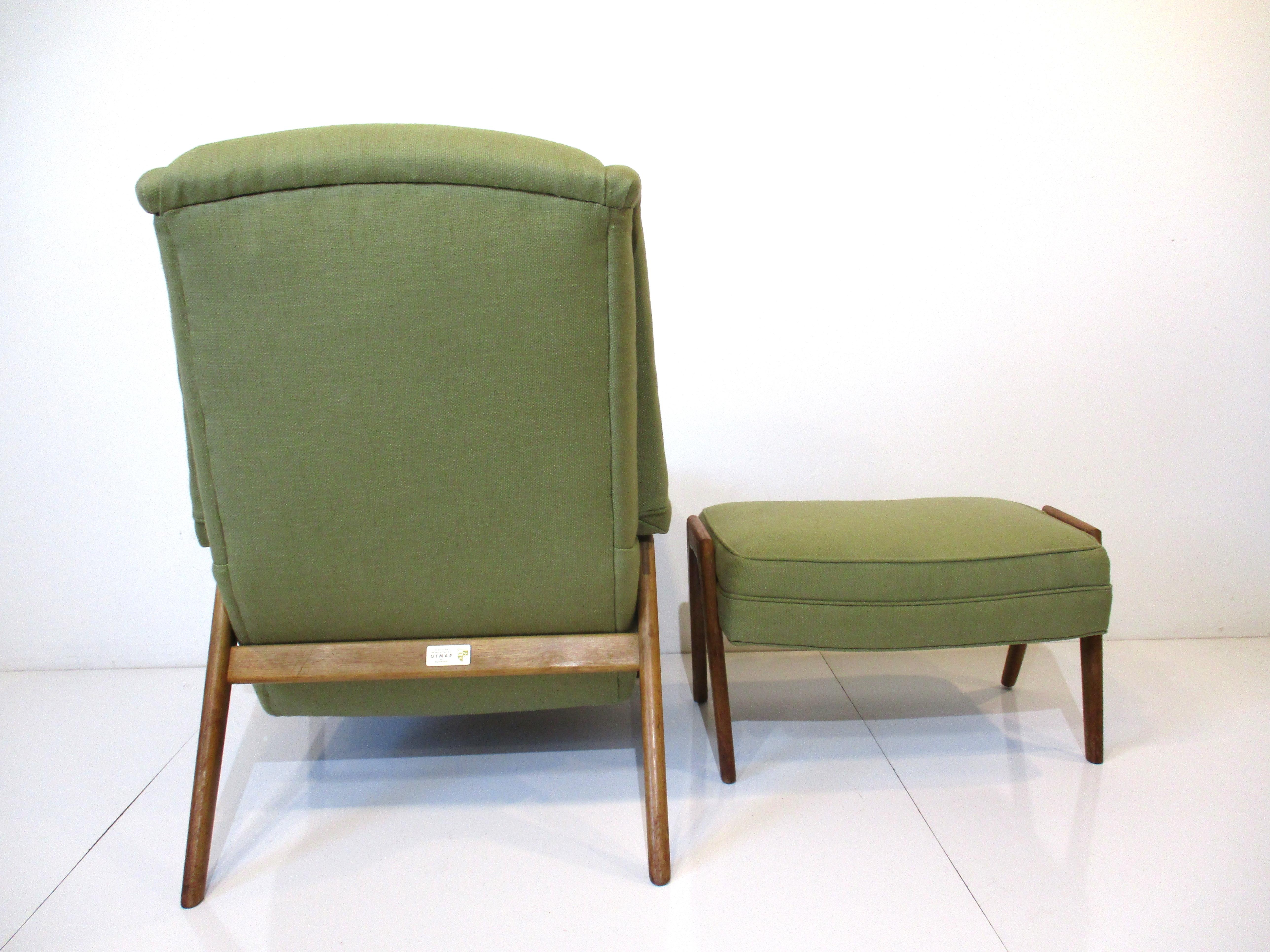 Folke Ohlsson Lounge Chair w/ Ottoman for Dux Sweden In Good Condition In Cincinnati, OH