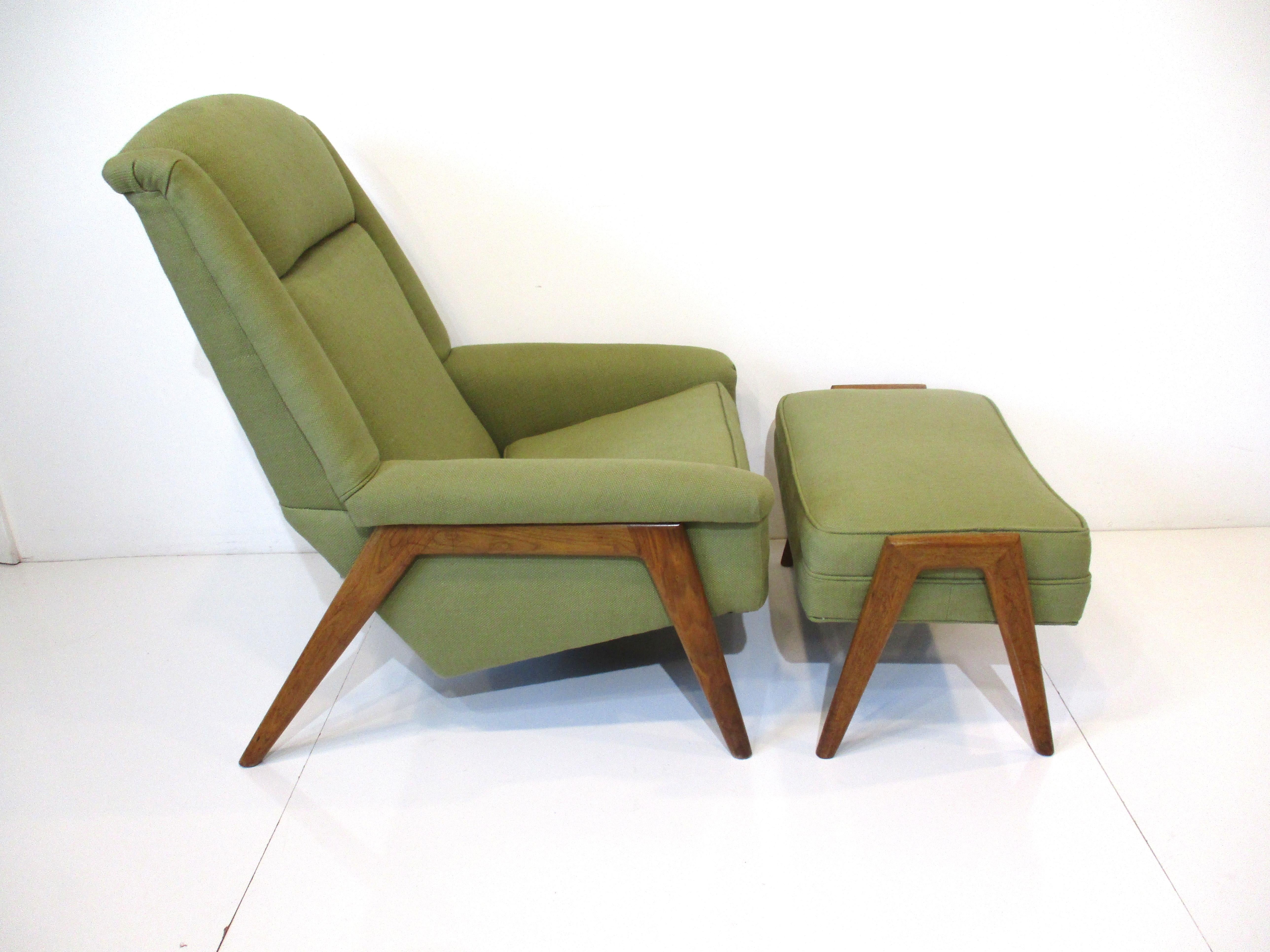 20th Century Folke Ohlsson Lounge Chair w/ Ottoman for Dux Sweden
