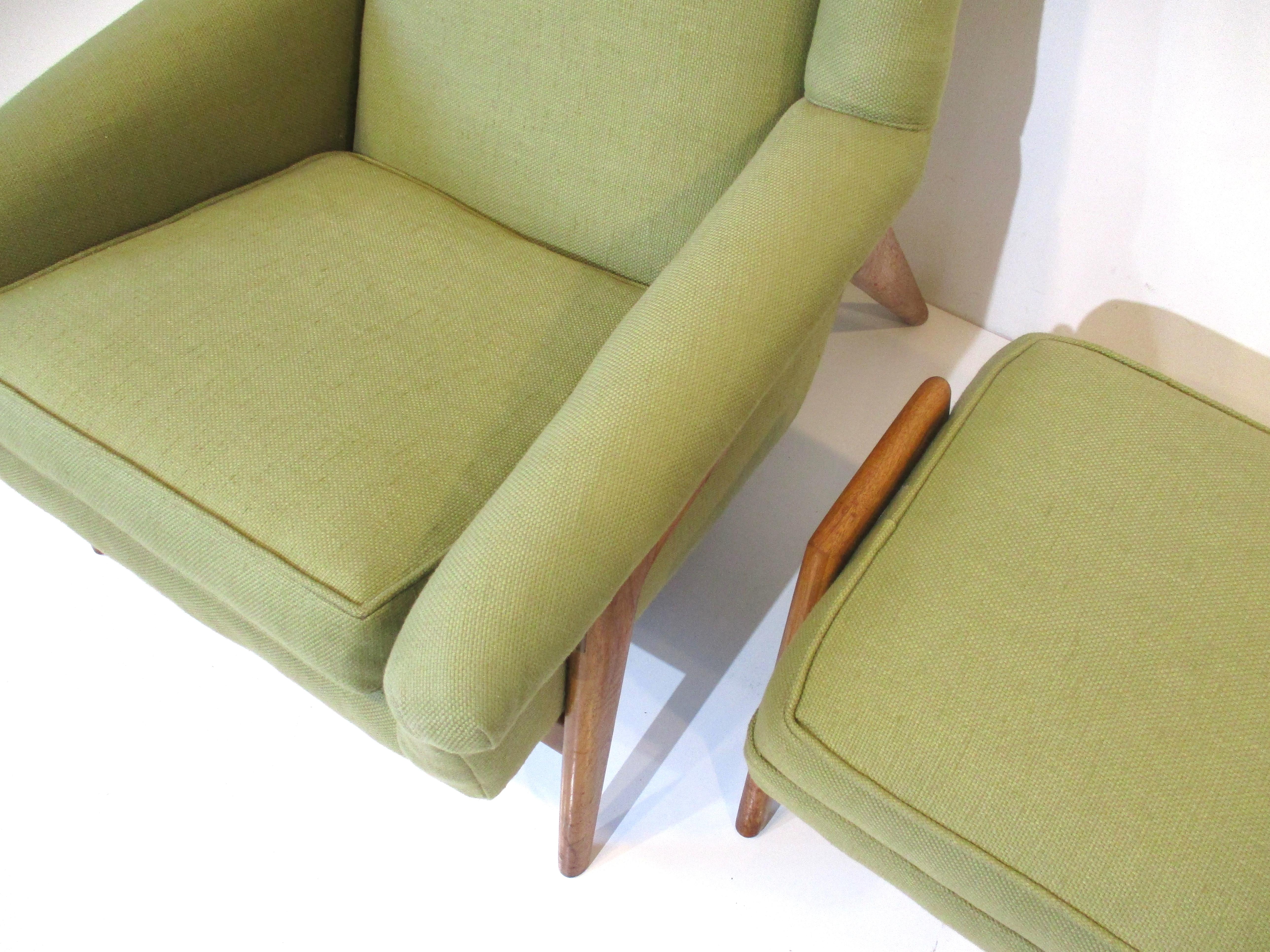 Upholstery Folke Ohlsson Lounge Chair w/ Ottoman for Dux Sweden