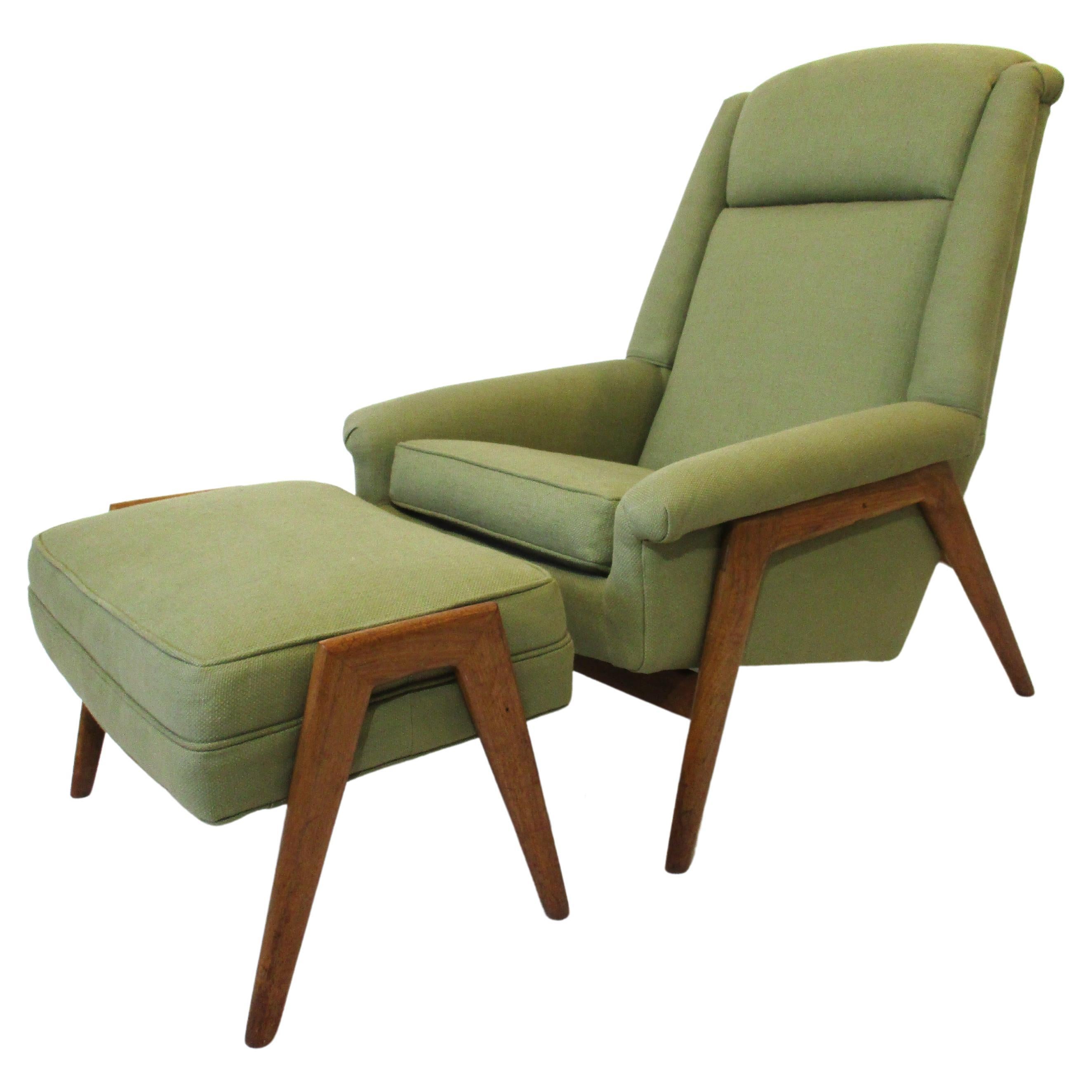 Folke Ohlsson Lounge Chair w/ Ottoman for Dux Sweden