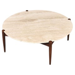 Folke Ohlsson Model 1304-T Roman Travertine Top Coffee Table for Dux