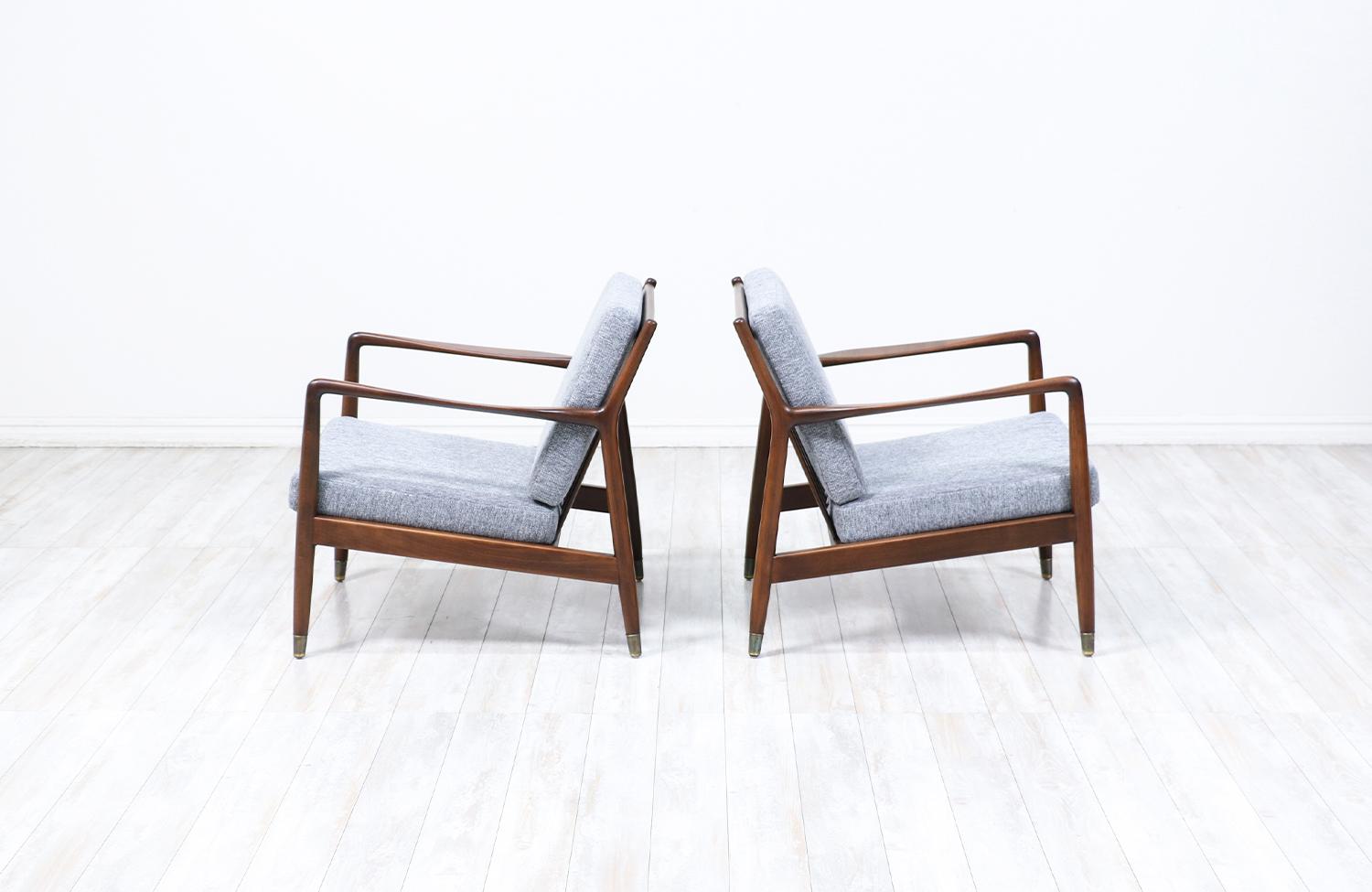 Swedish Folke Ohlsson Model-143 Lounge Chairs for Dux