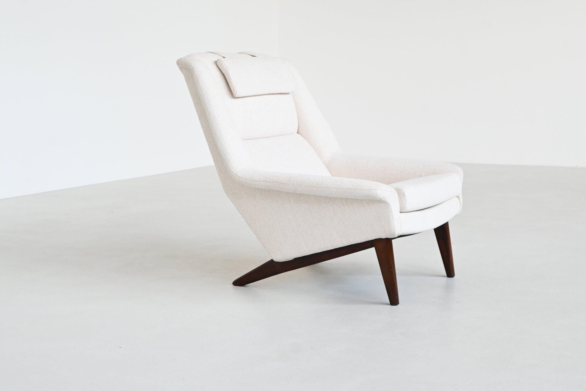 Tissu Chaise longue Folke Ohlsson modèle 4410 Fritz Hansen Danemark 1960 en vente
