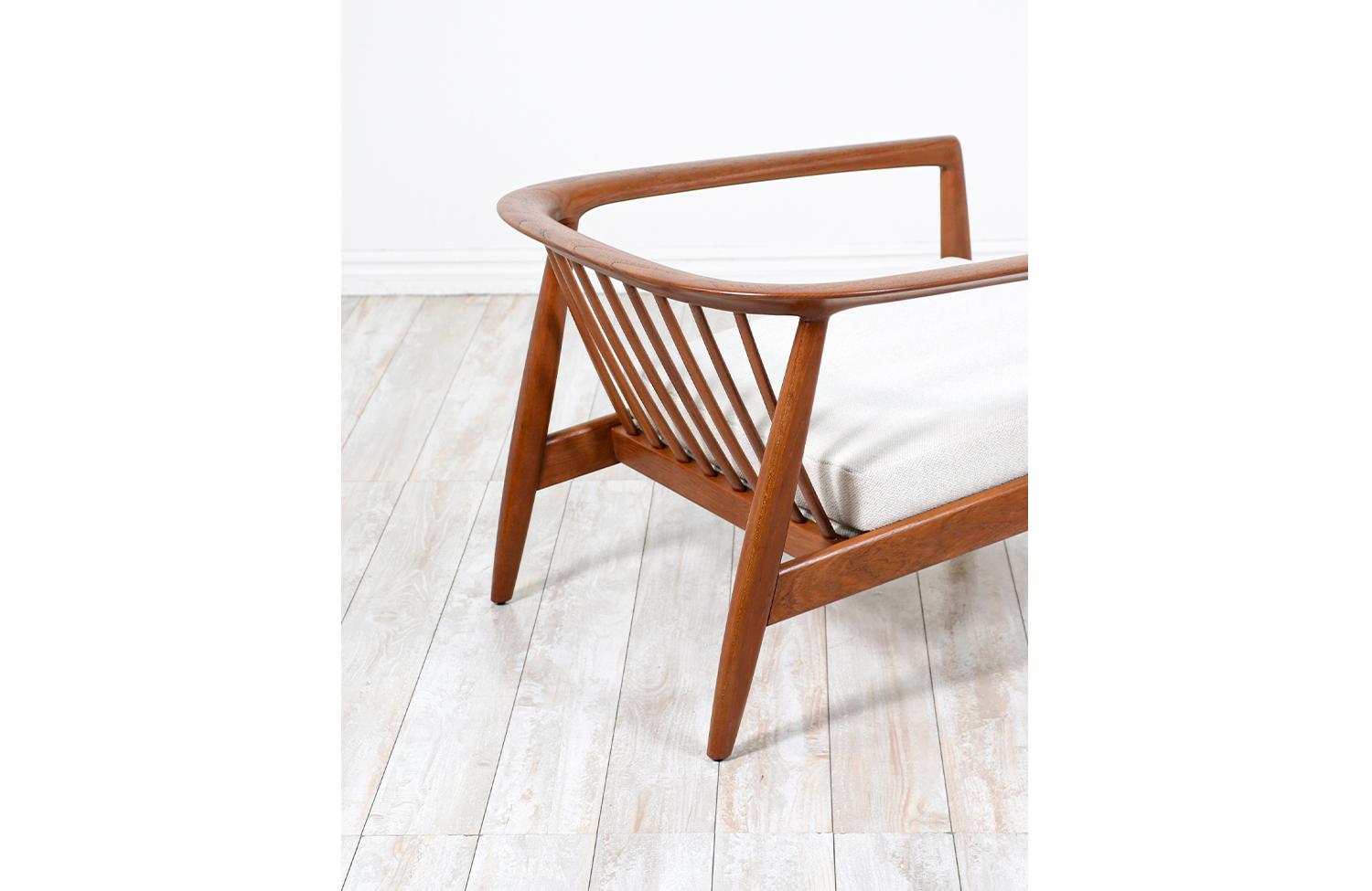 Folke Ohlsson Model 72-C Sculpted Teak Lounge Chair for Dux 1