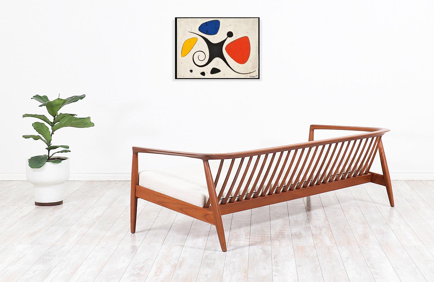 Folke Ohlsson Model 72-S Teak Sofa for DUX In Excellent Condition In Los Angeles, CA