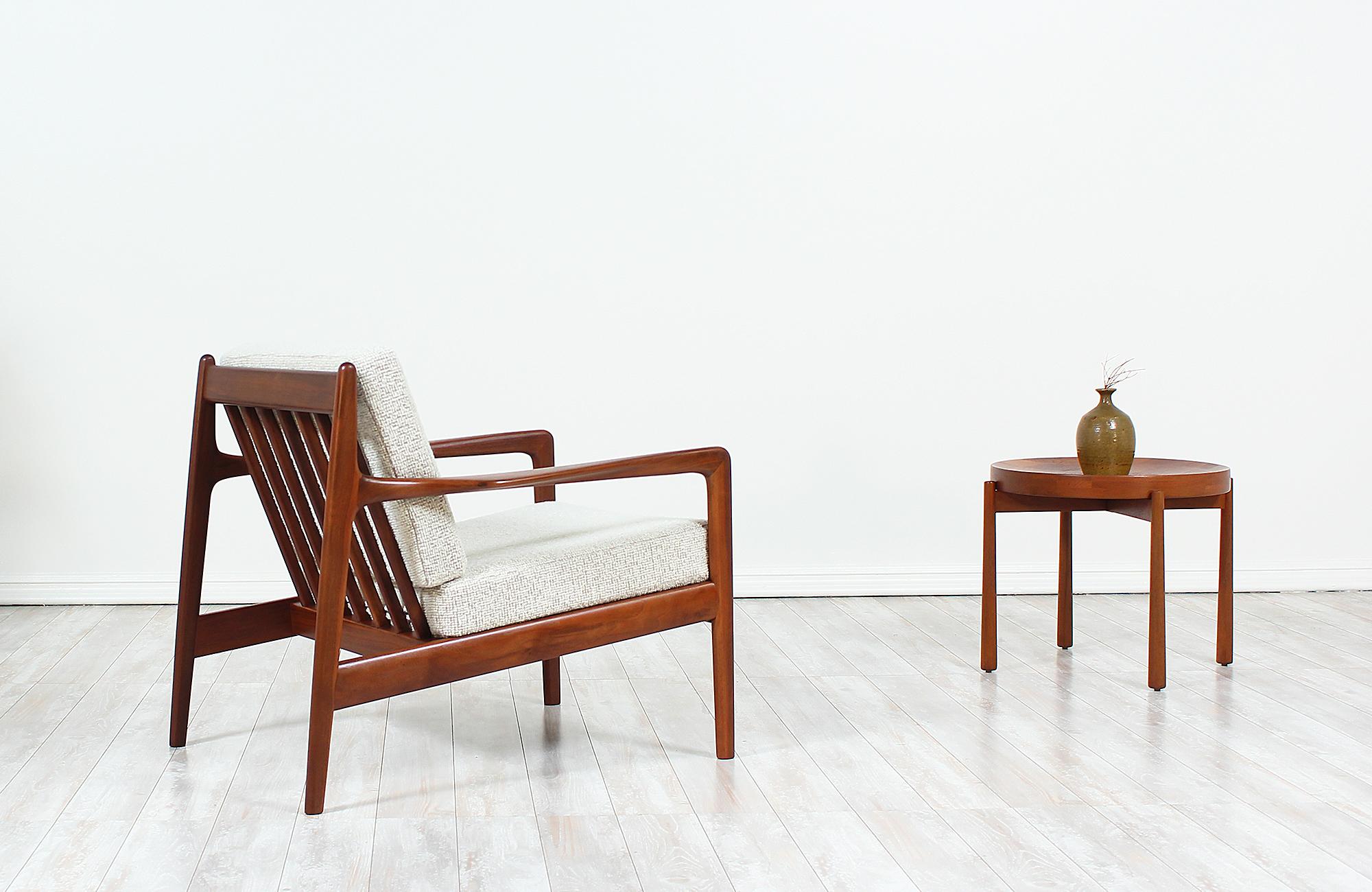 Scandinavian Modern Folke Ohlsson Model 74-C Walnut Lounge Chair for DUX