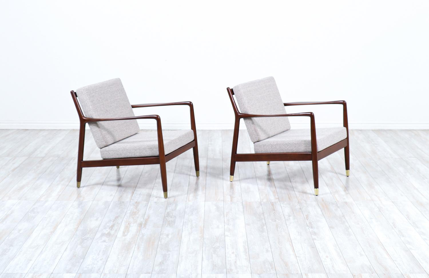 Scandinavian Modern Expertly Restored - Folke Ohlsson Model USA-143 Lounge Chairs for DUX