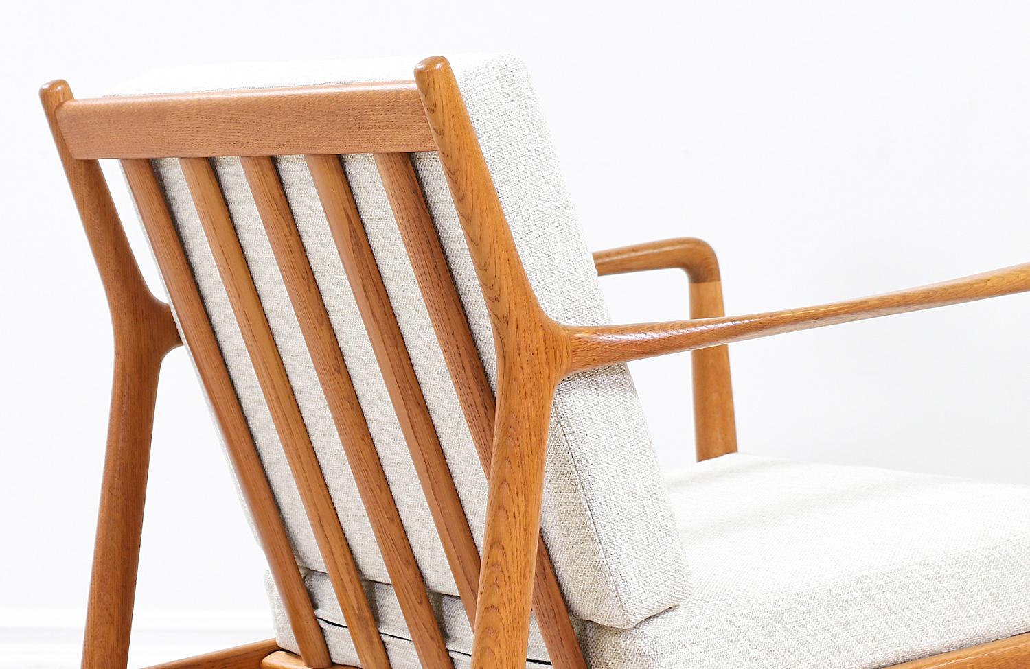 Folke Ohlsson Model USA-143 Oak Lounge Chairs for Dux 3