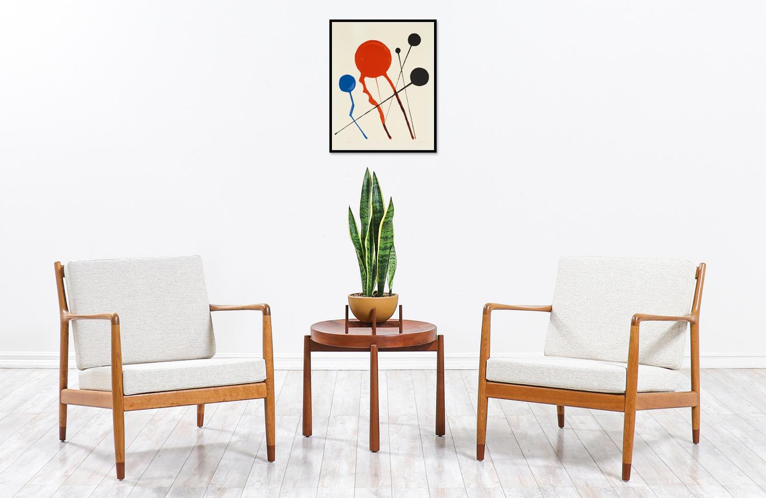 Folke Ohlsson Model USA-143 oak lounge chairs for Dux.