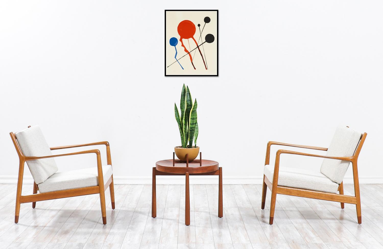 Scandinavian Modern Folke Ohlsson Model USA-143 Oak Lounge Chairs for Dux