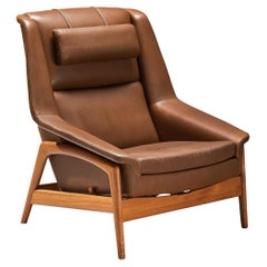 Folke Ohlsson Silla de salón "Profil" de cuero