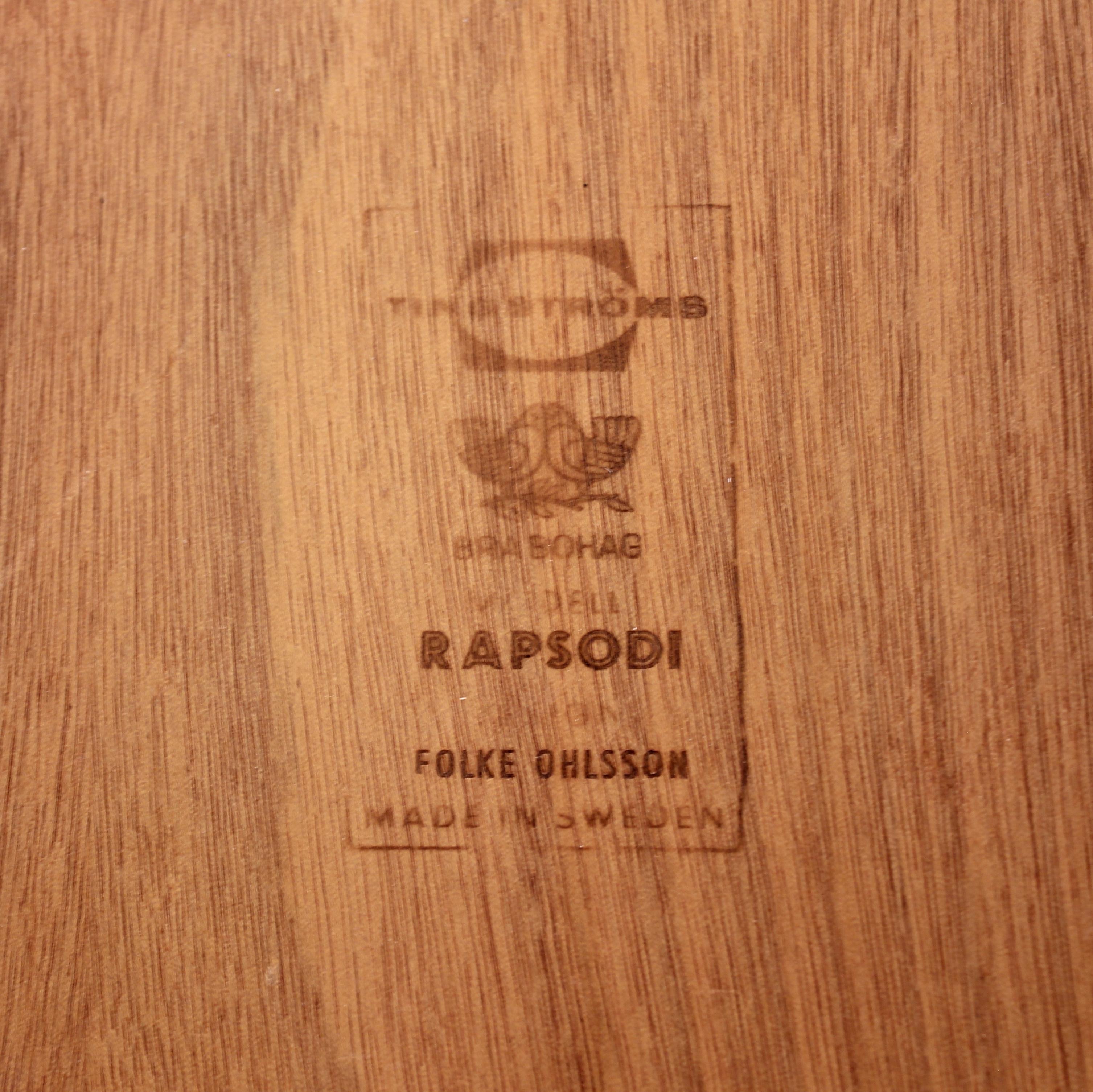 Folke Ohlsson, Rapsodi Teak Coffee Table, Tingströms, 1950s For Sale 10