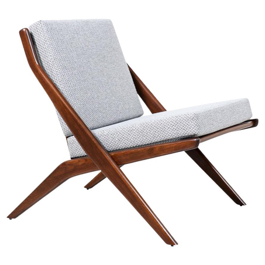 Expertly Restored - Folke Ohlsson "Scissor" Sculpted Lounge Chair for Dux