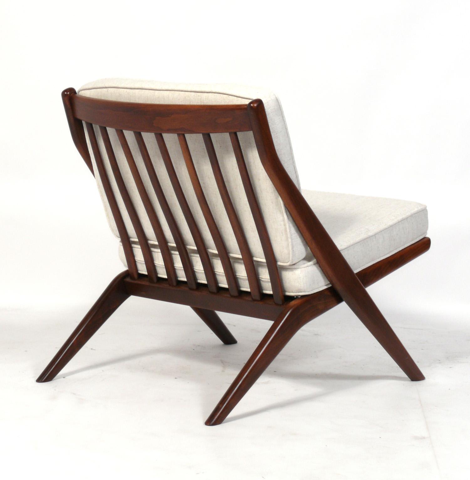 Mid-Century Modern Folke Ohlsson Sculptural Scissor Lounge Chair