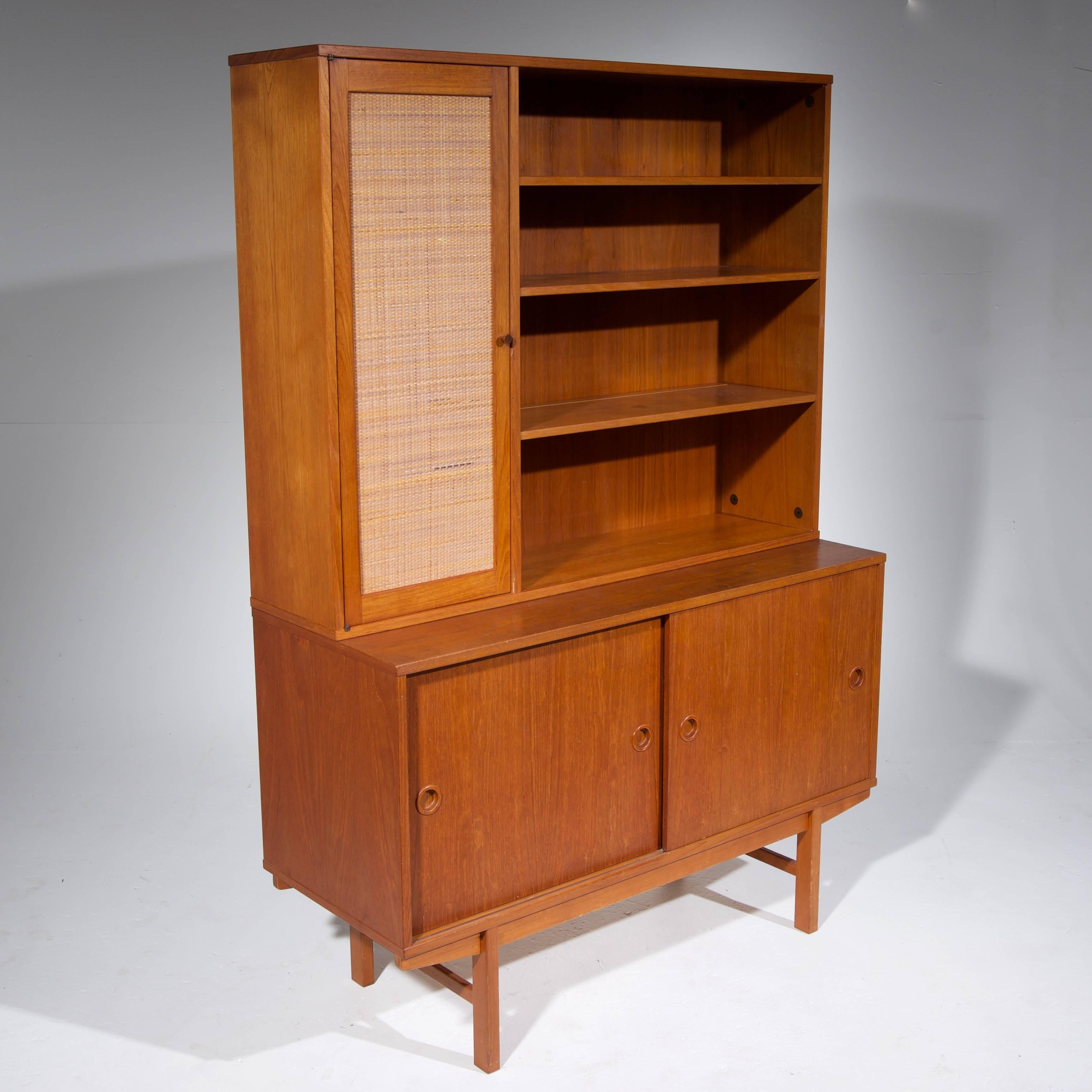 Mid-20th Century Folke Ohlsson Teak Credenza and Shelving Cabinet for DUX