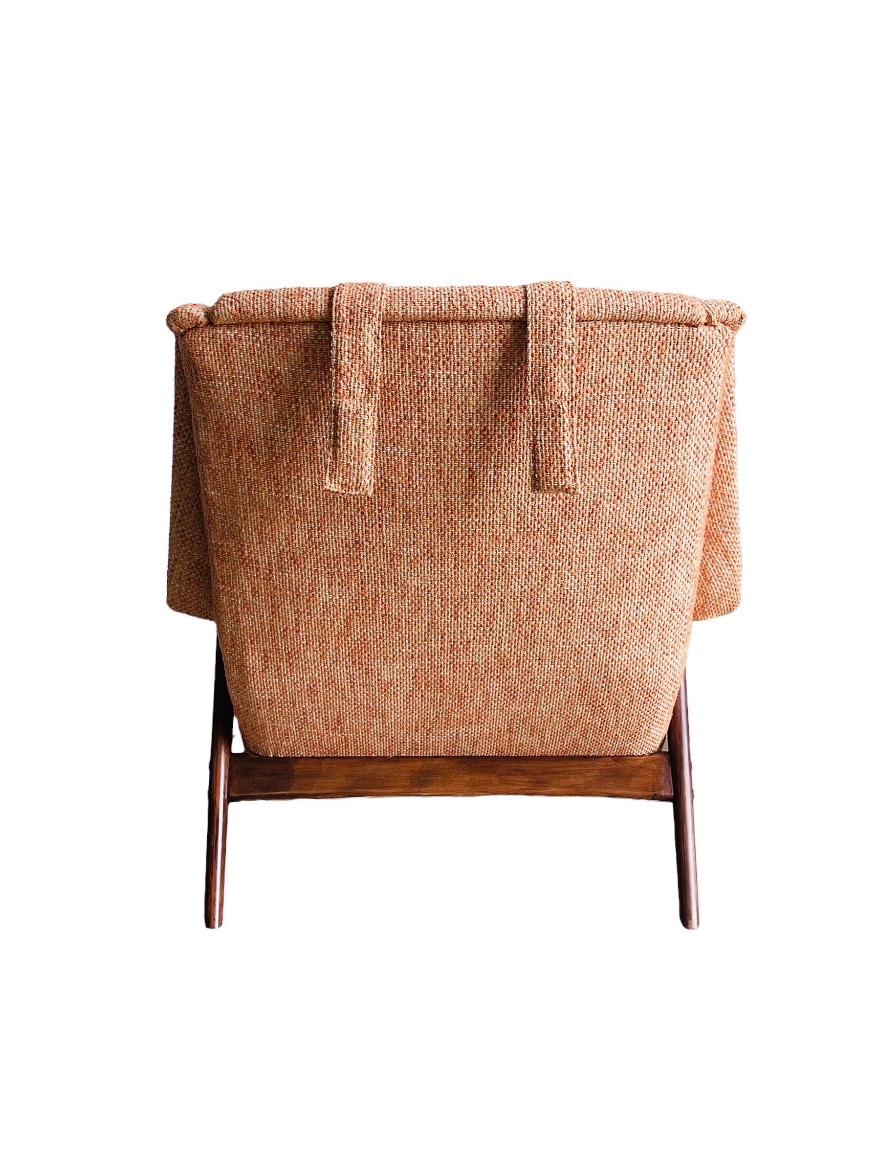 Folke Ohlsson Walnut Lounge Chair & Ottoman for DUX 4