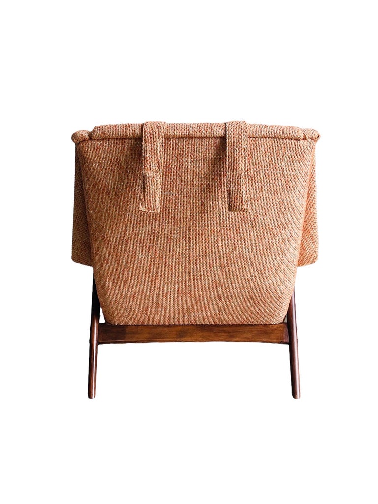 Folke Ohlsson Walnut Lounge Chair & Ottoman for DUX For Sale 4