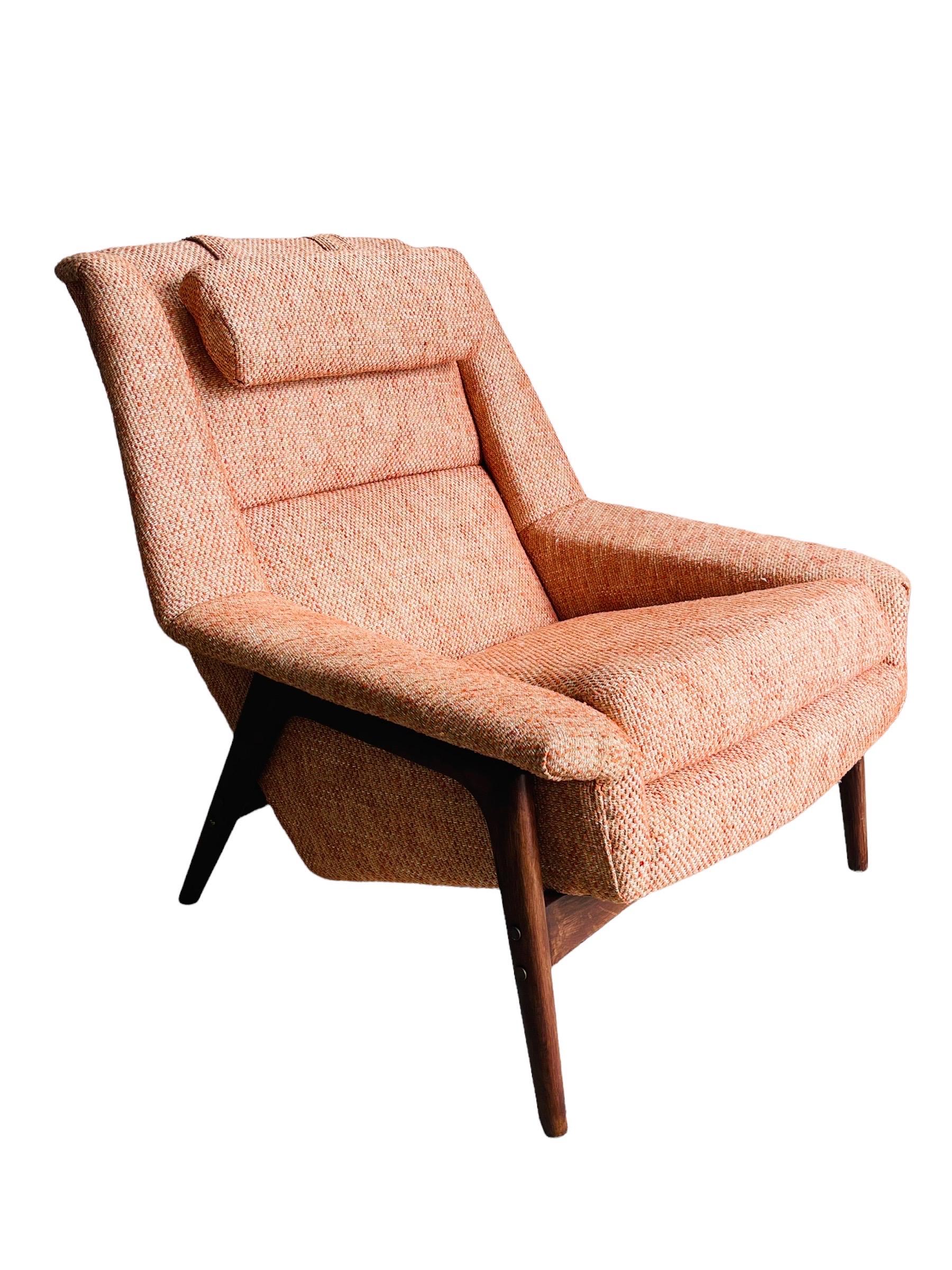 Folke Ohlsson Walnut Lounge Chair & Ottoman for DUX 5