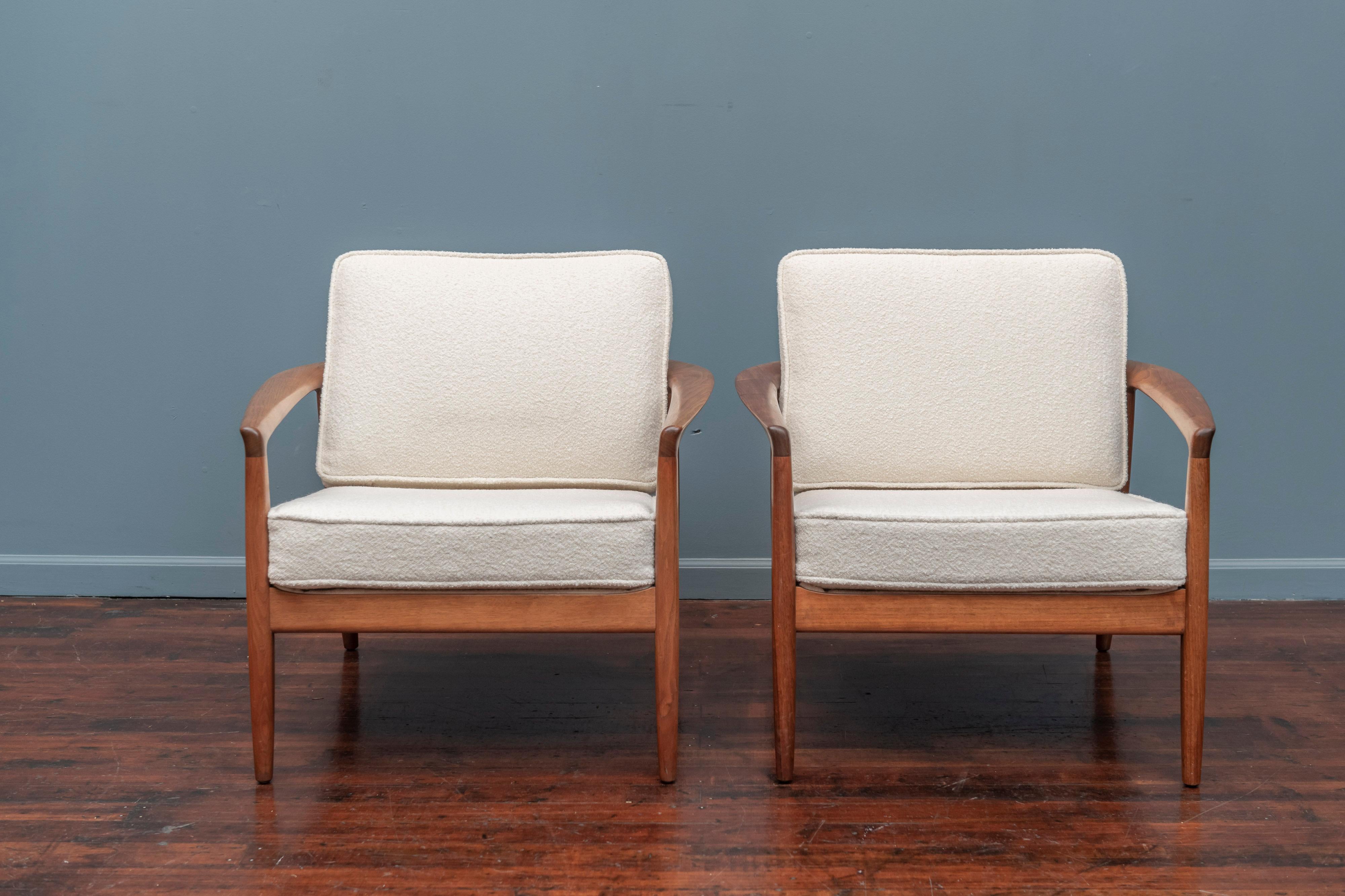 Scandinavian Modern Folke Olhsson Lounge Chairs for DUX