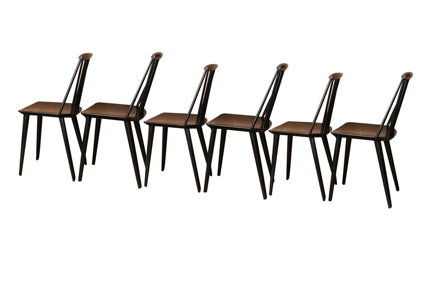 Scandinavian Modern Folke Palsson for FDB Mobler Midcentury Model J77 Chairs, circa 1971