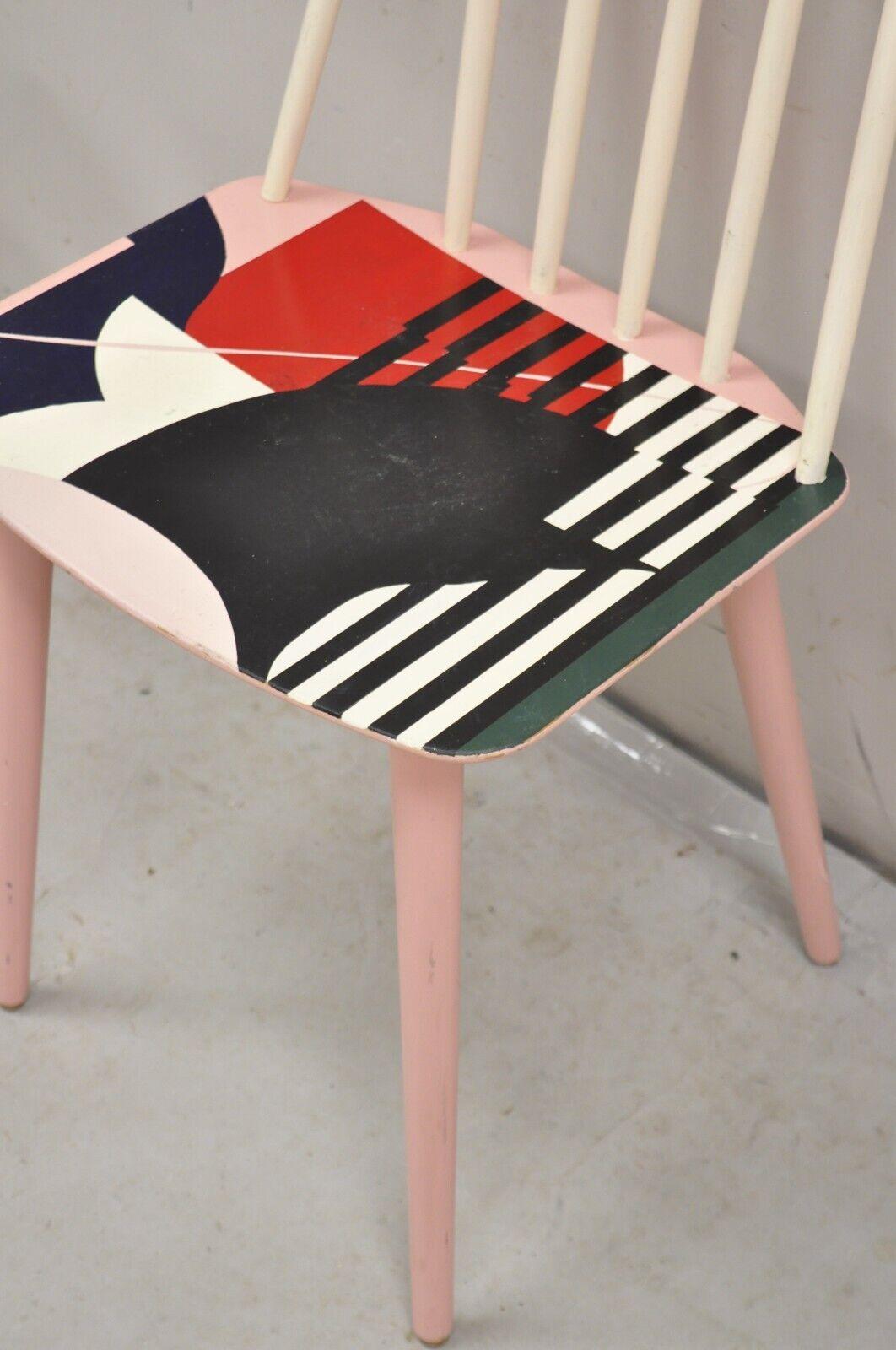 Folke Pålsson J77 Dining Side Chair Abstrakt Handbemalt Signiert KMAC von HAY im Angebot 1