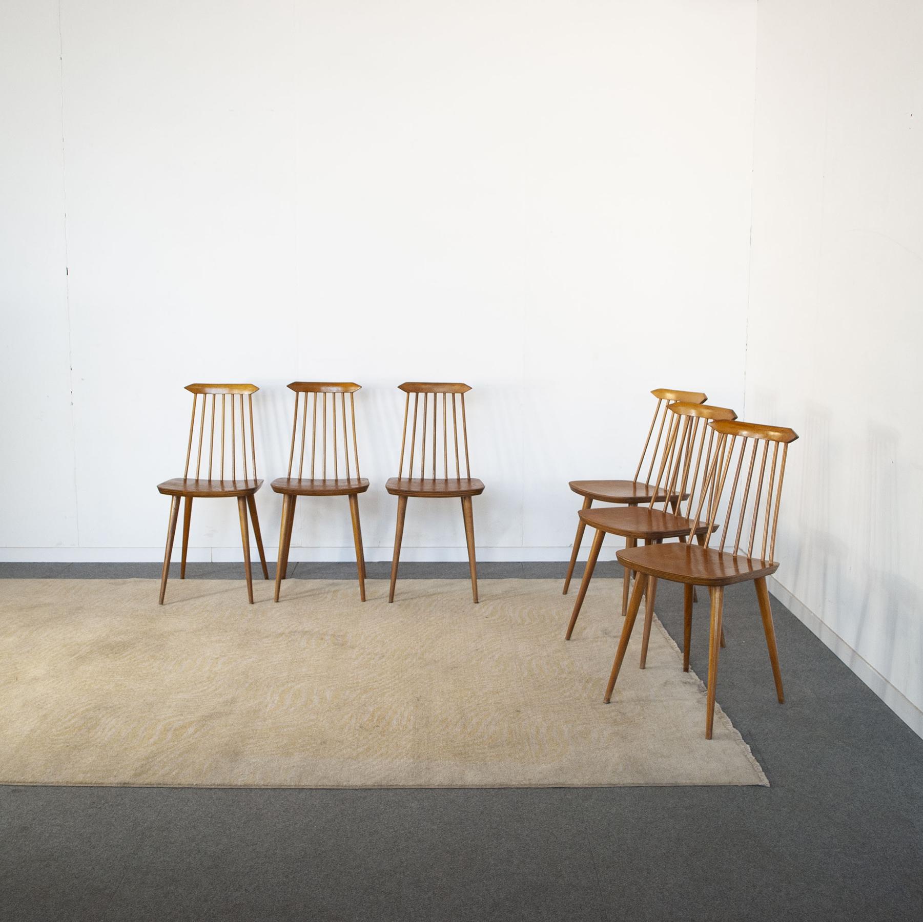 Folke Pålsson Set of Six Chairs in the Style from the Sixties For Sale 6