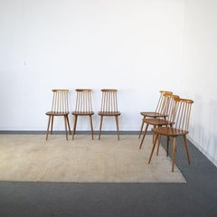 Folke Pålsson Ensemble de six chaises dans le style des années 60