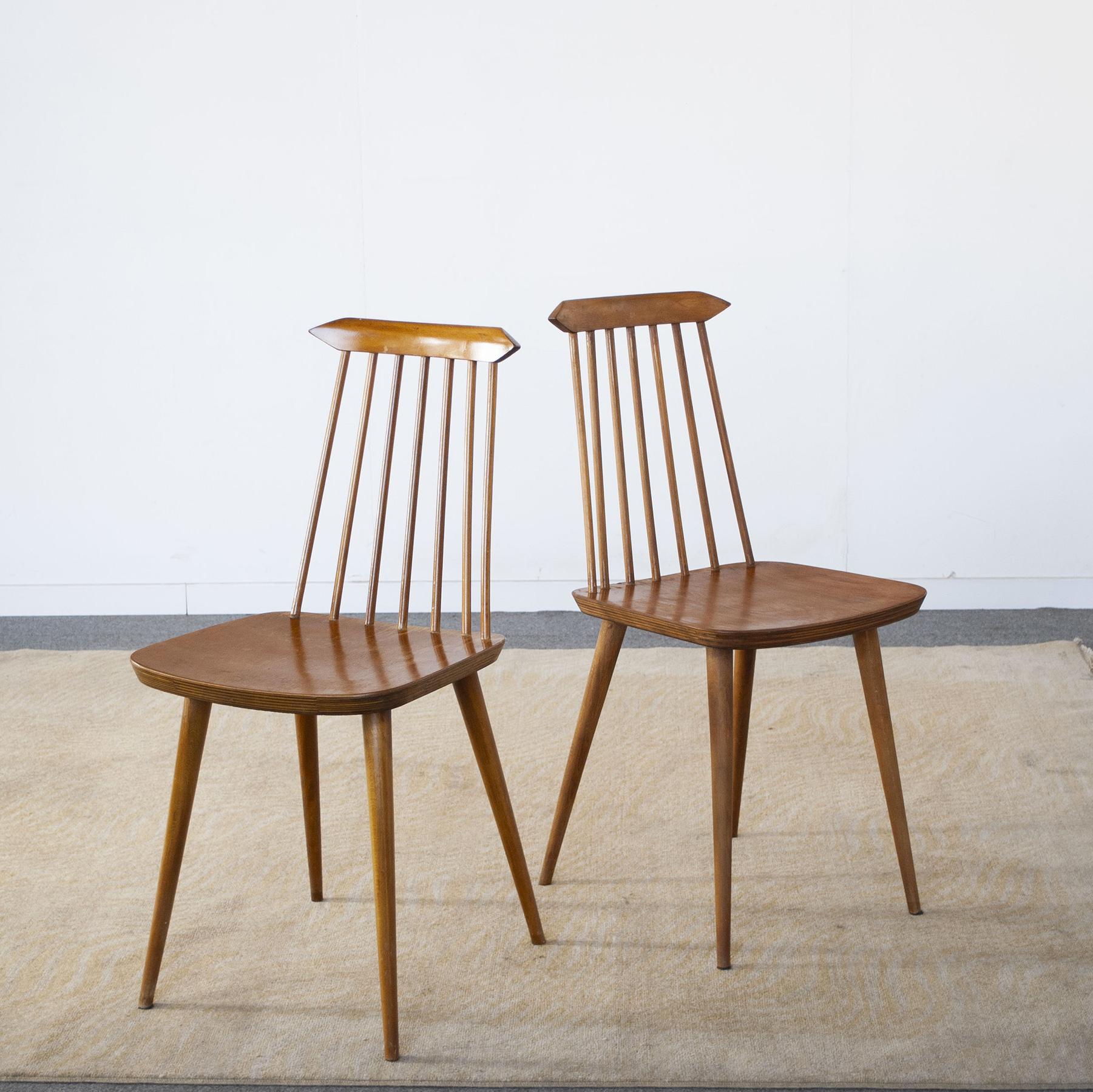 Mid-20th Century Folke Pålsson Set of Six Chairs in the Style from the Sixties For Sale